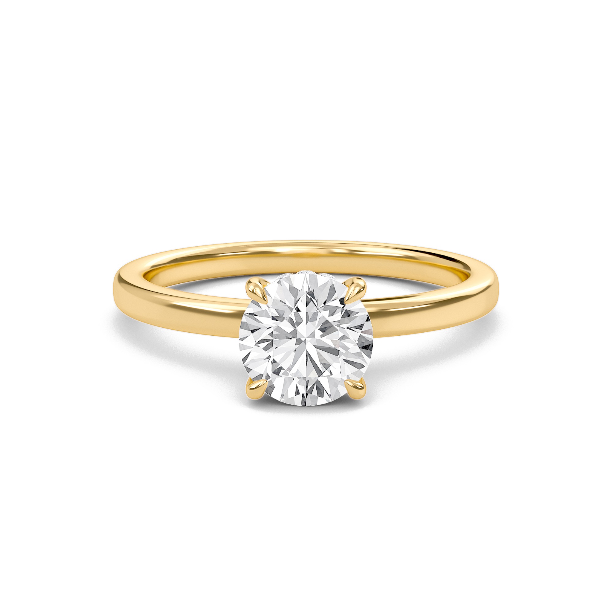 Hidden Halo Engagement Ring