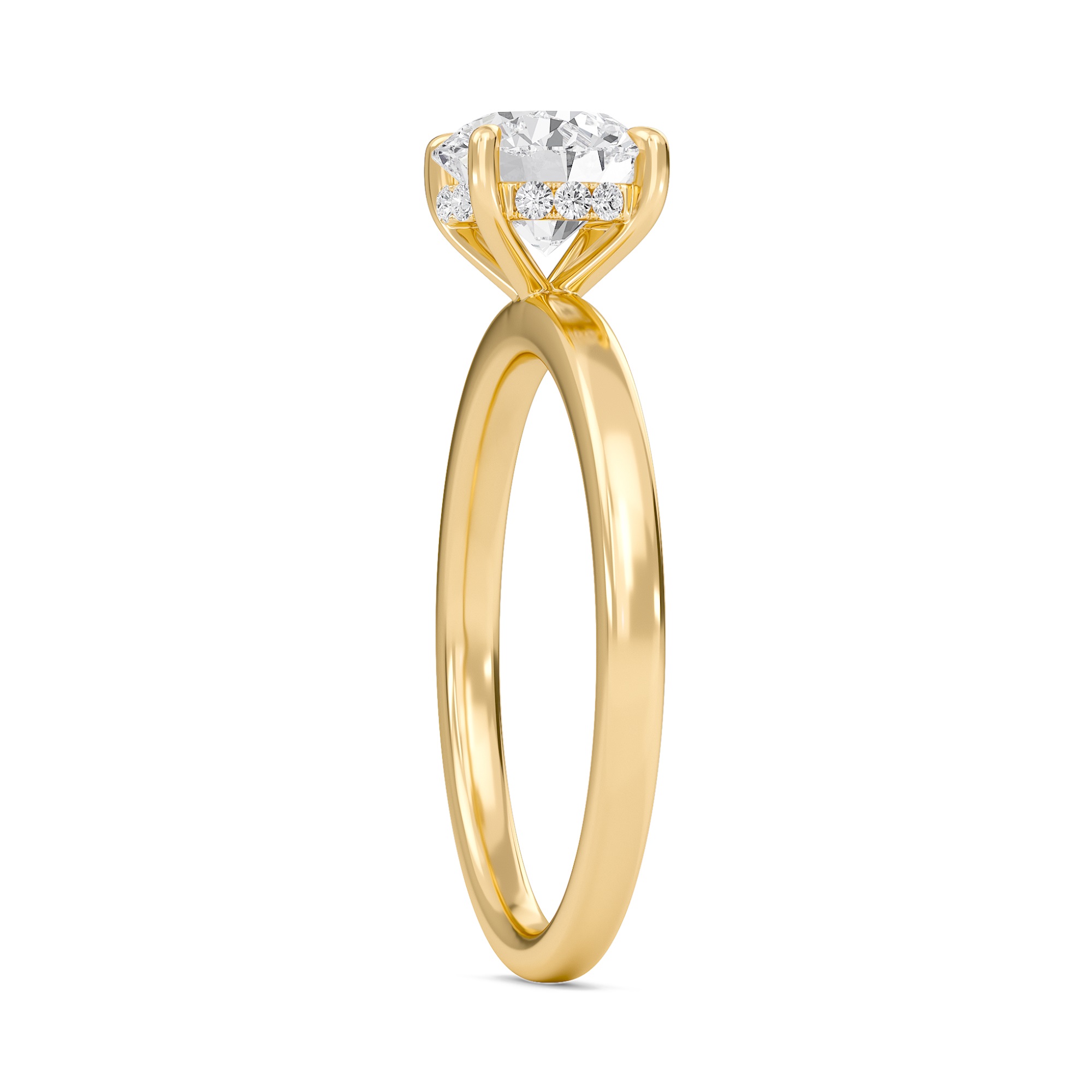 Hidden Halo Engagement Ring