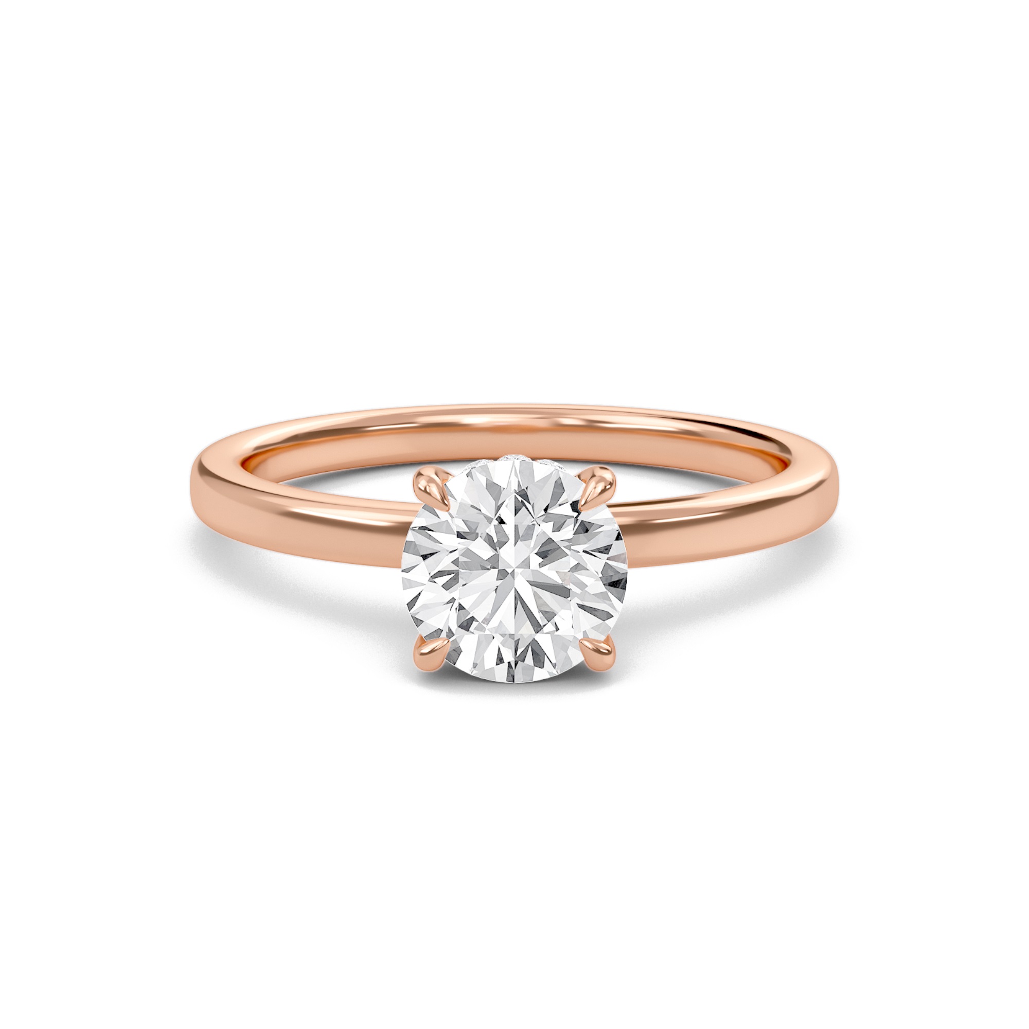 Hidden Halo Engagement Ring