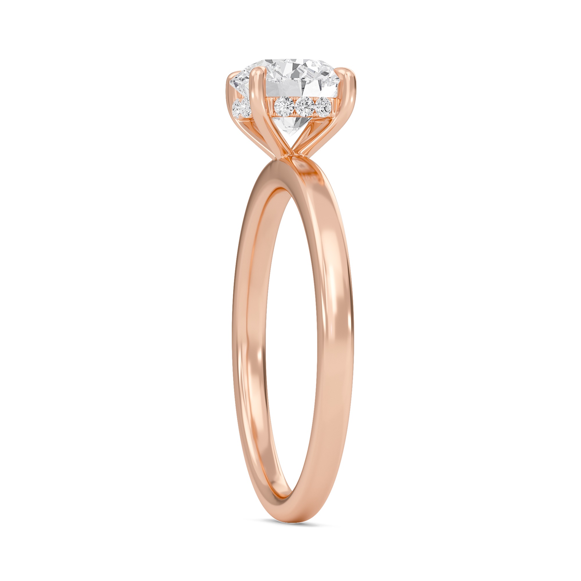 Hidden Halo Engagement Ring