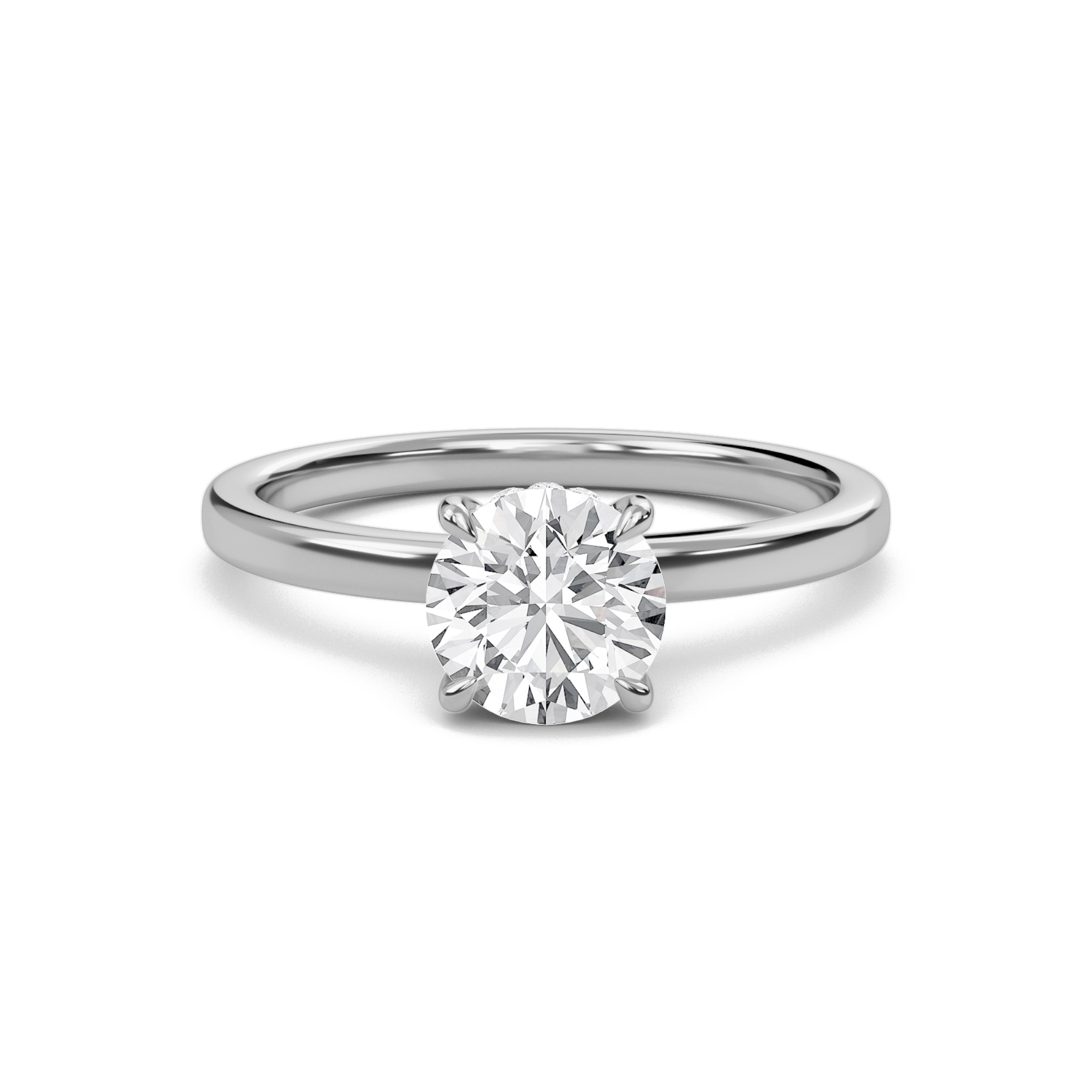 Hidden Halo Engagement Ring