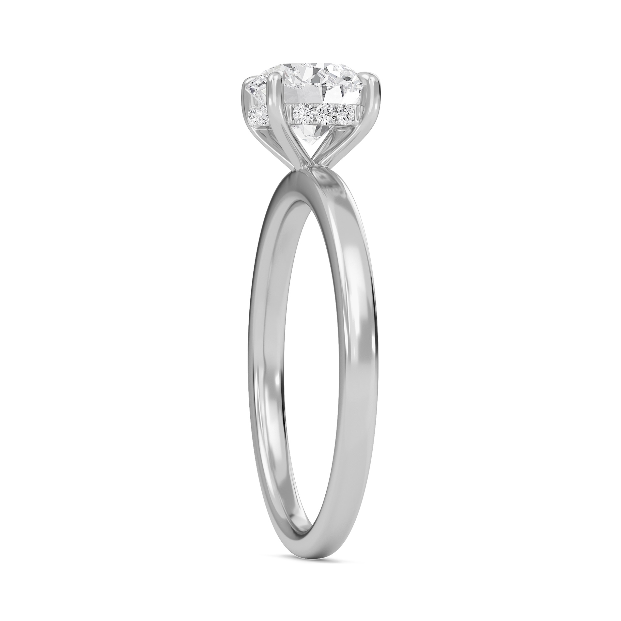 Hidden Halo Engagement Ring