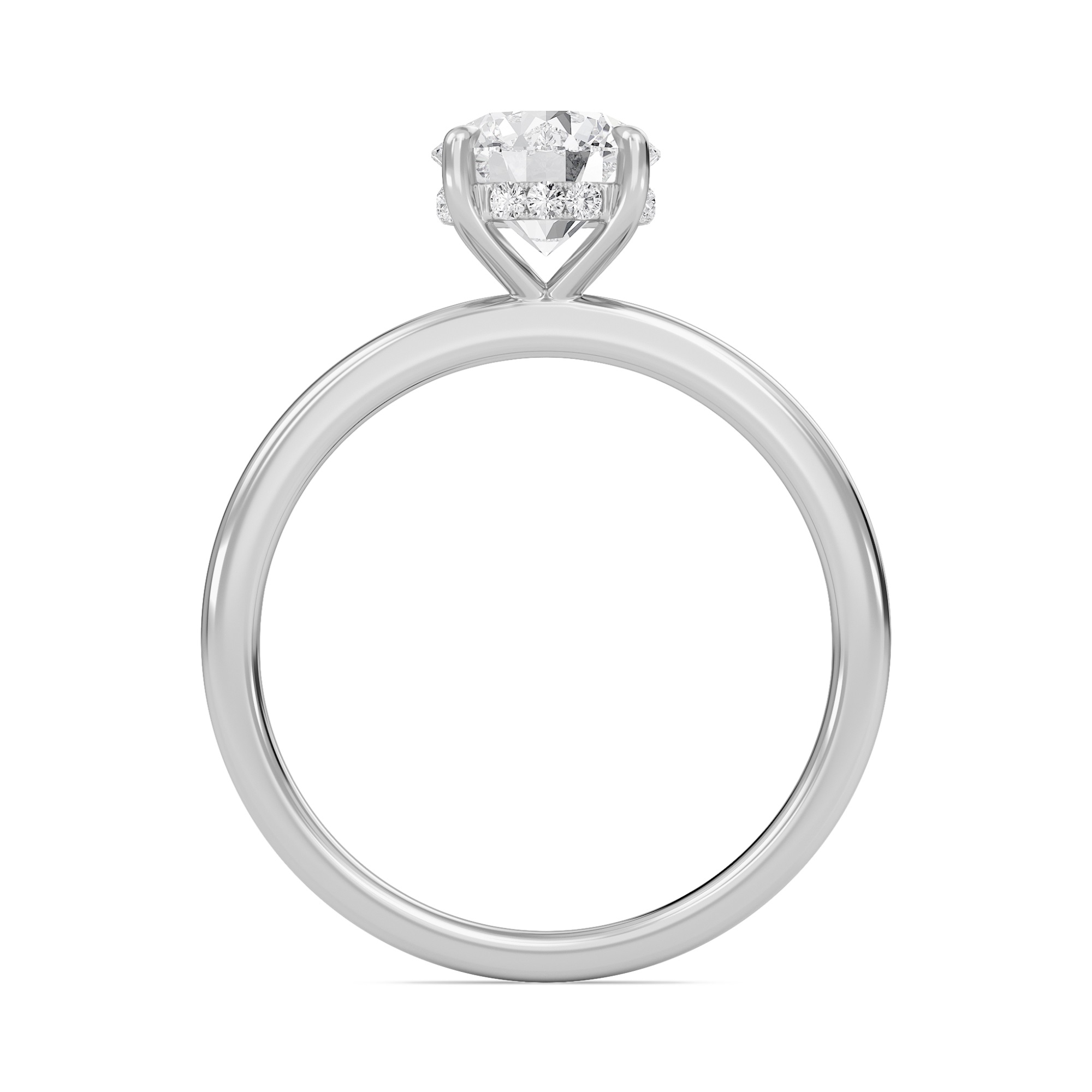 Hidden Halo Engagement Ring