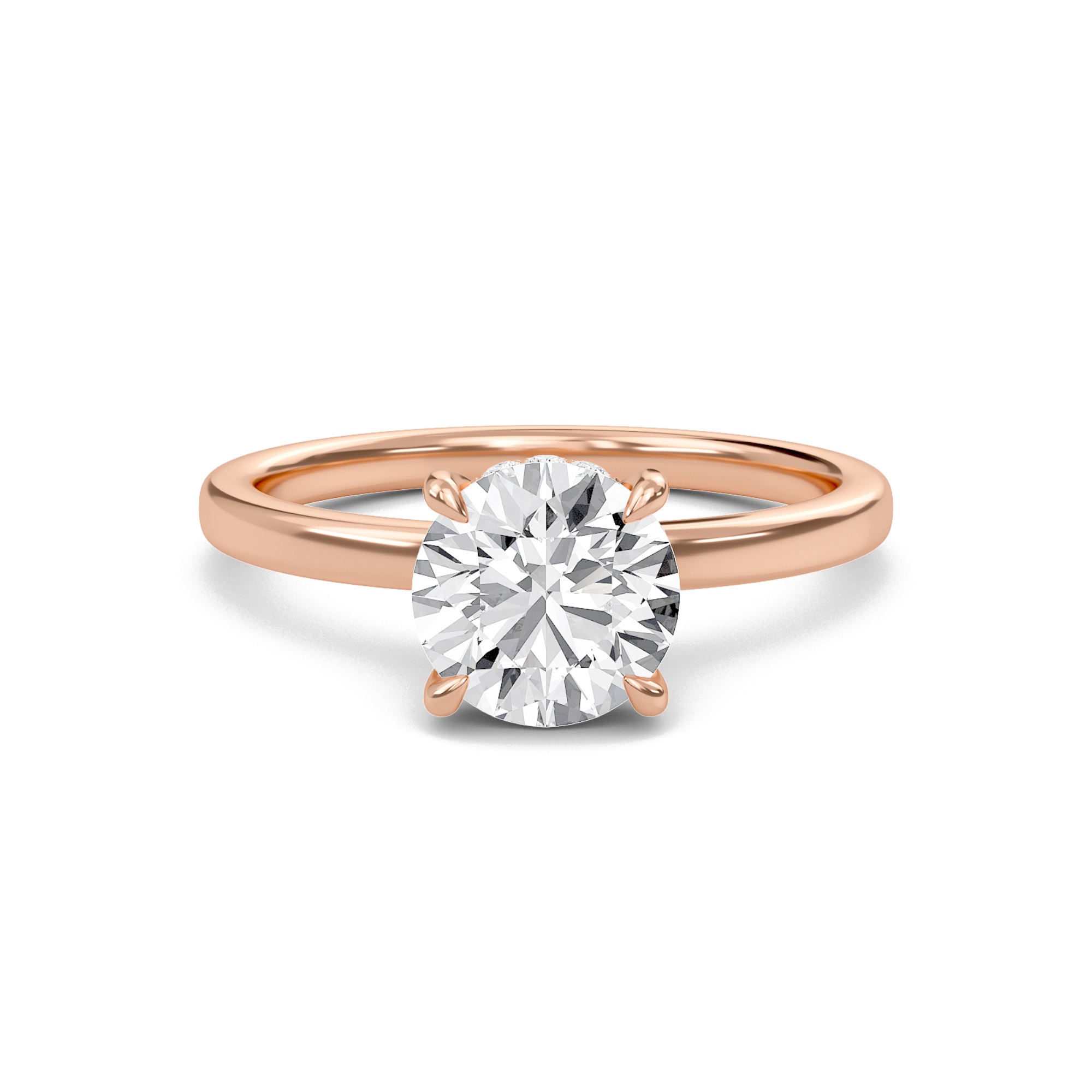 Hidden Halo Engagement Ring