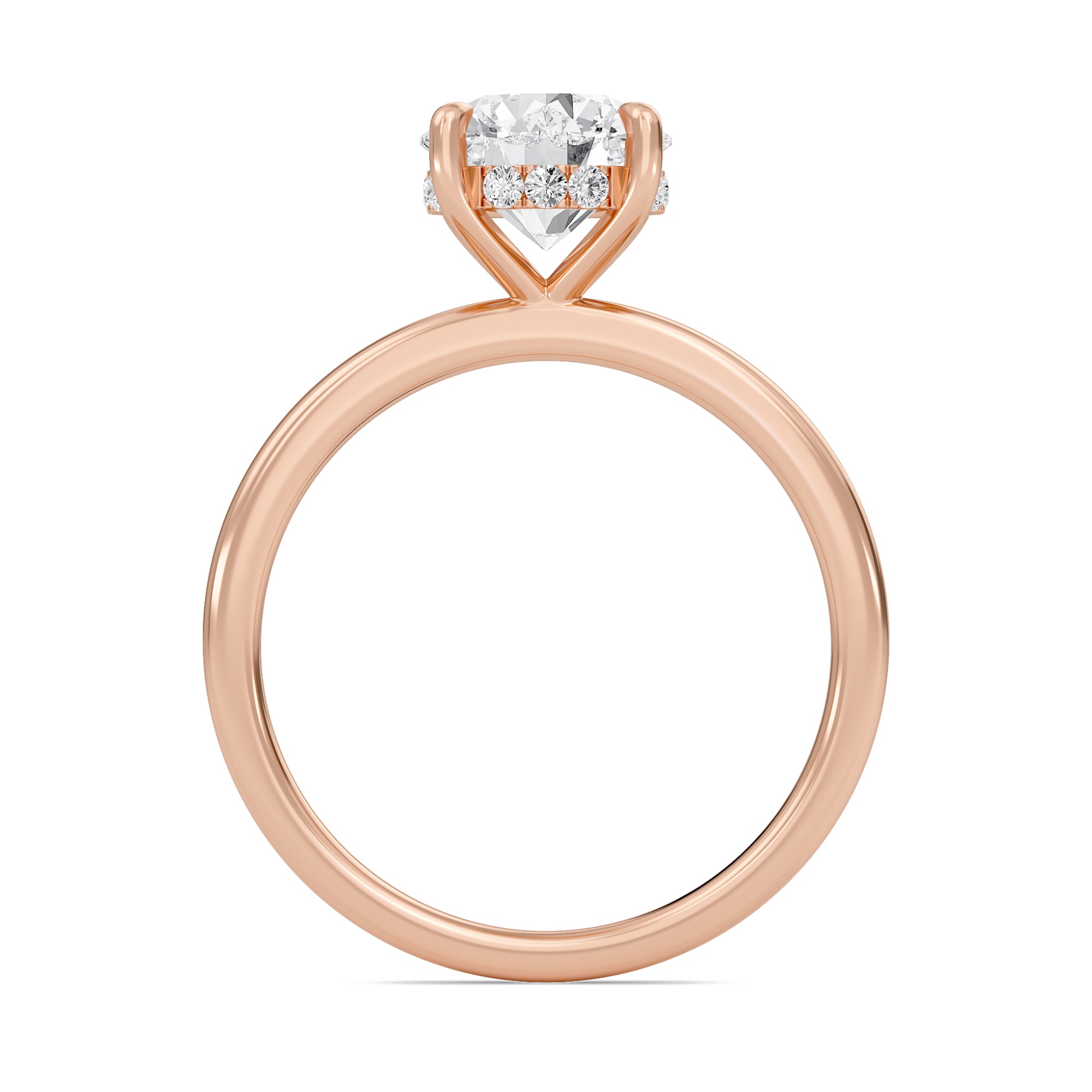 Hidden Halo Engagement Ring