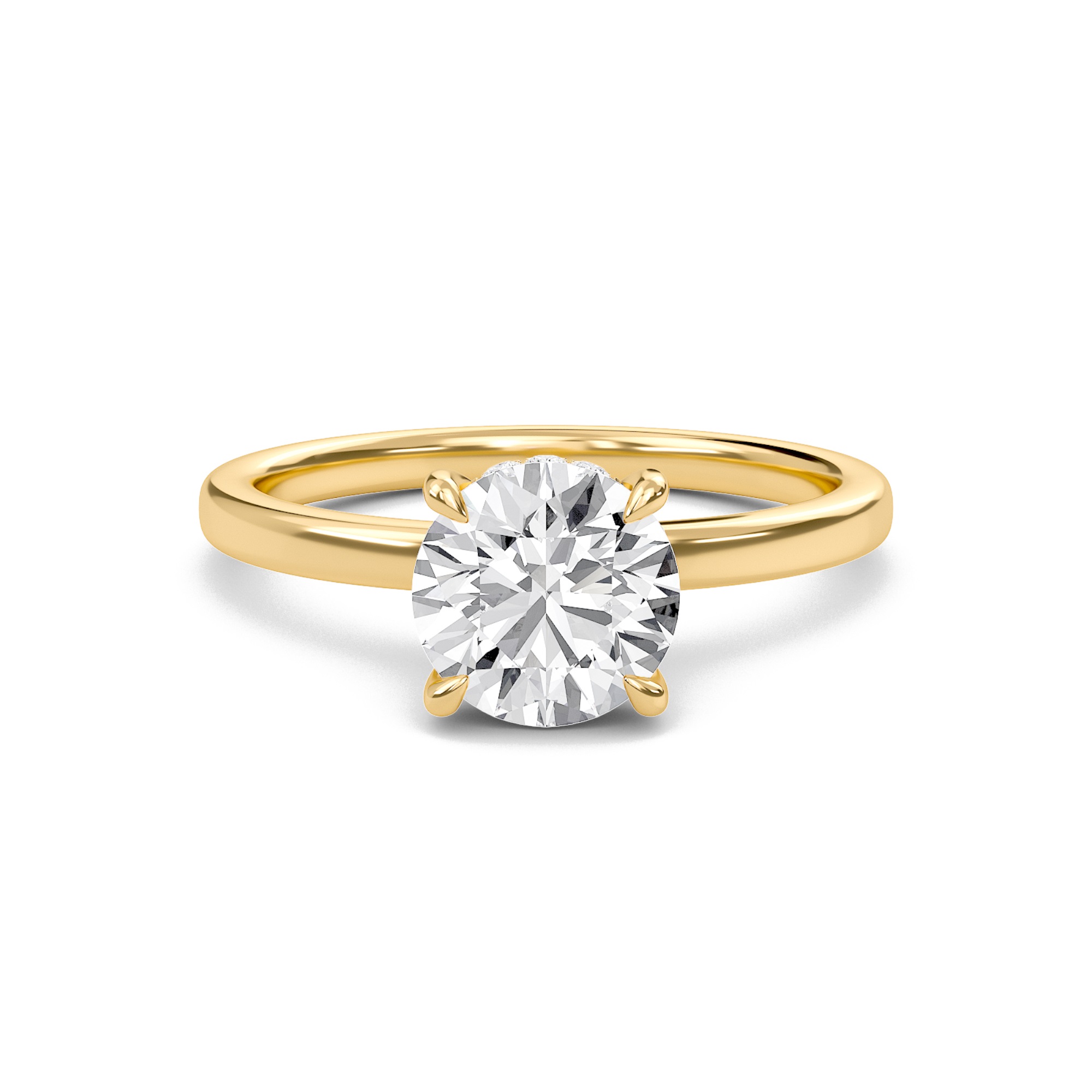 Hidden Halo Engagement Ring