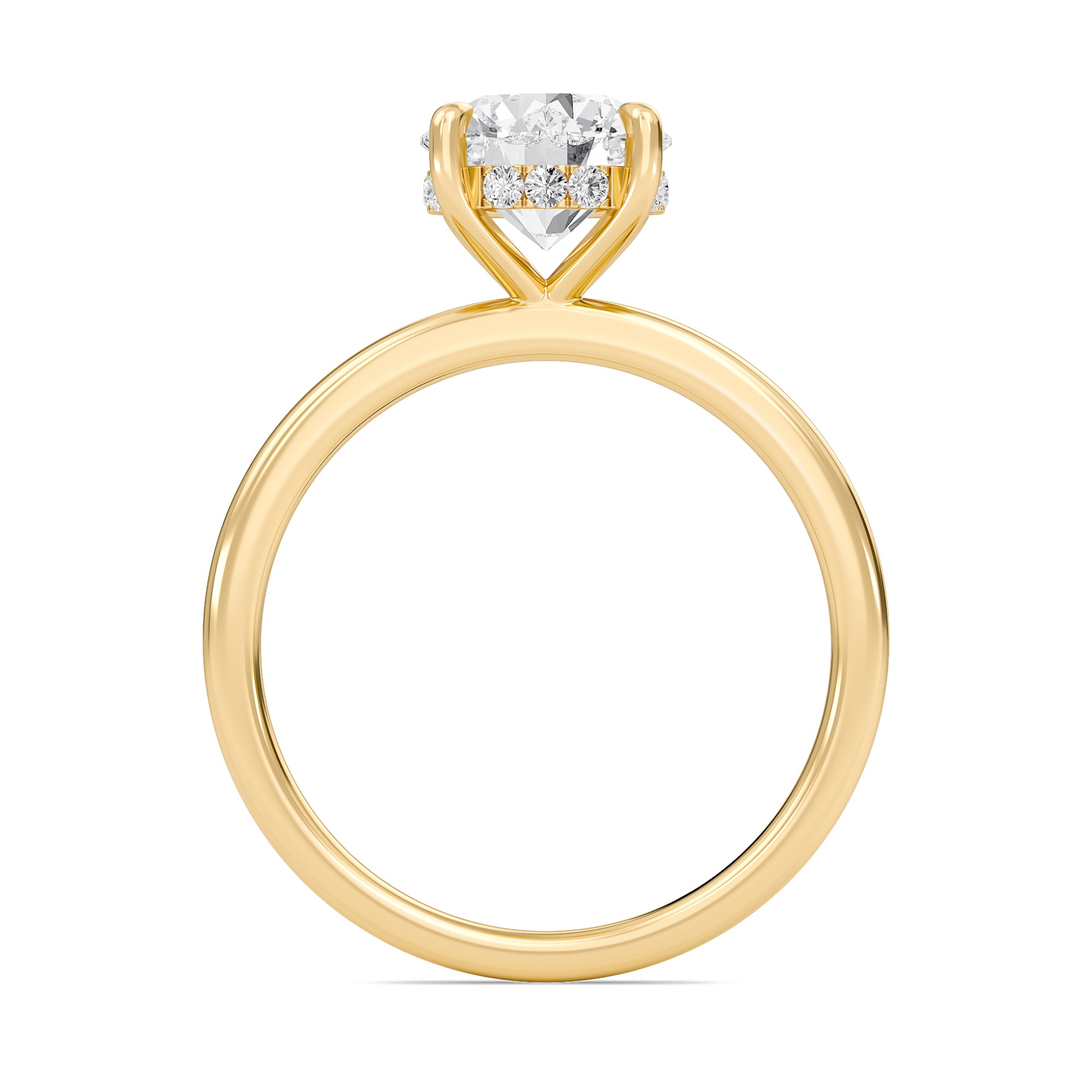 Hidden Halo Engagement Ring