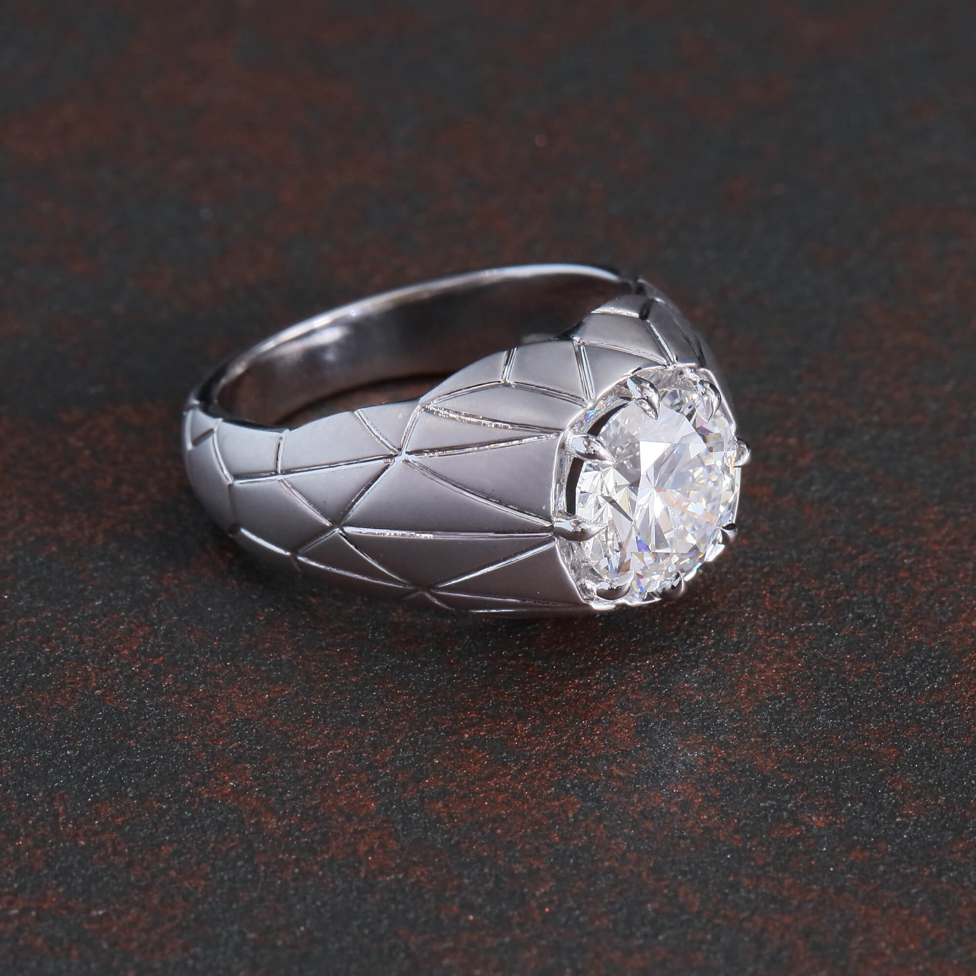 Architectural Facet Ring