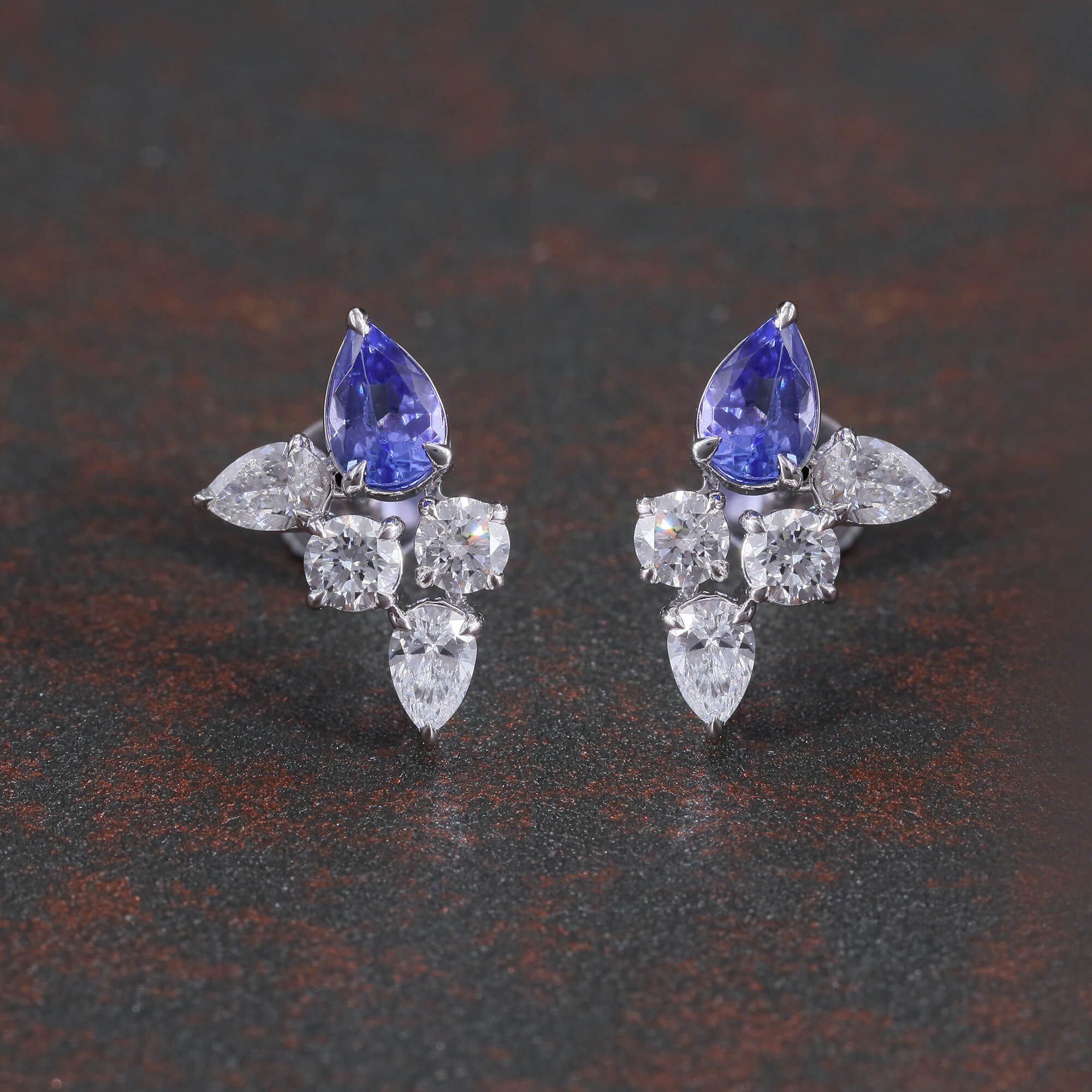 Tanzanite Diamond Earrings