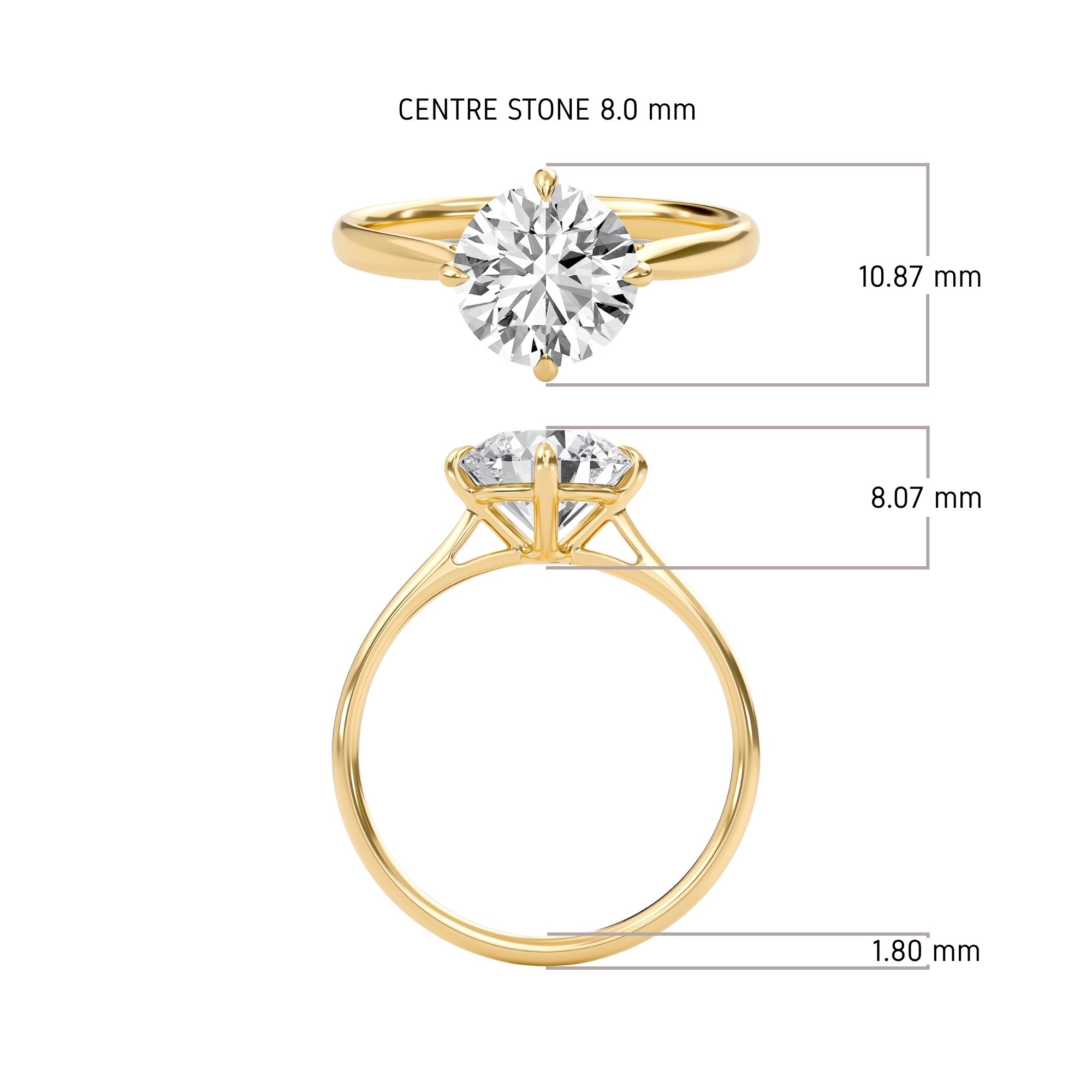 Classic Solitaire 4 Prong Ring