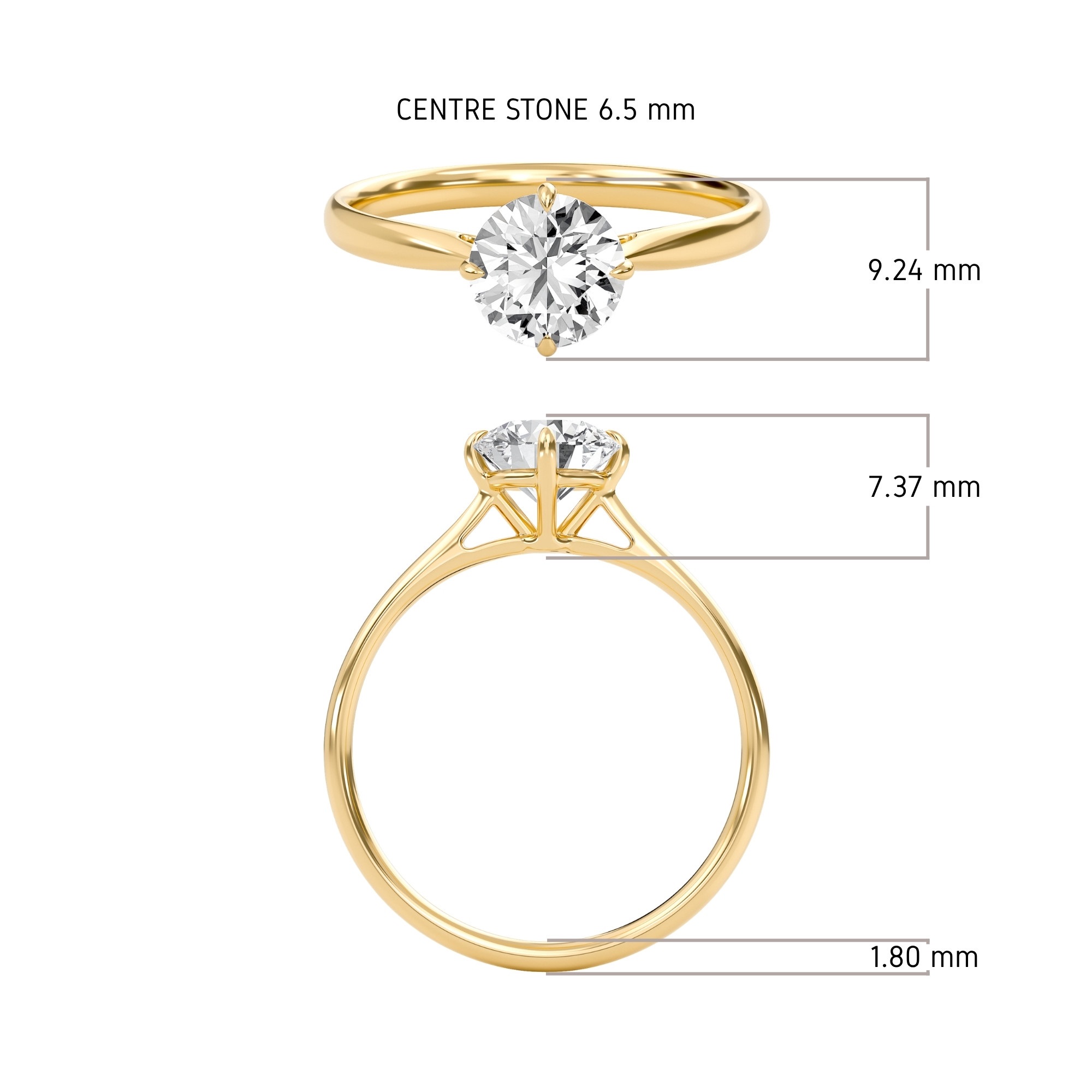 Classic Solitaire 4 Prong Ring