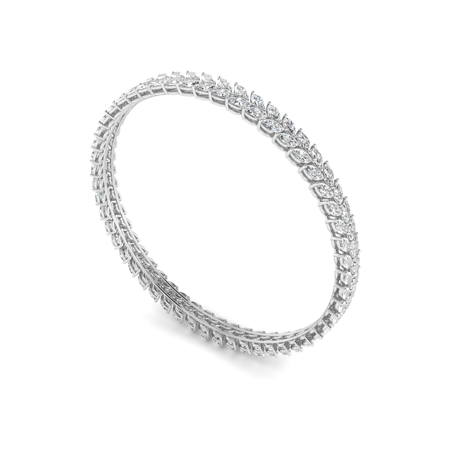 Glamourous Marquise Diamond Bangle