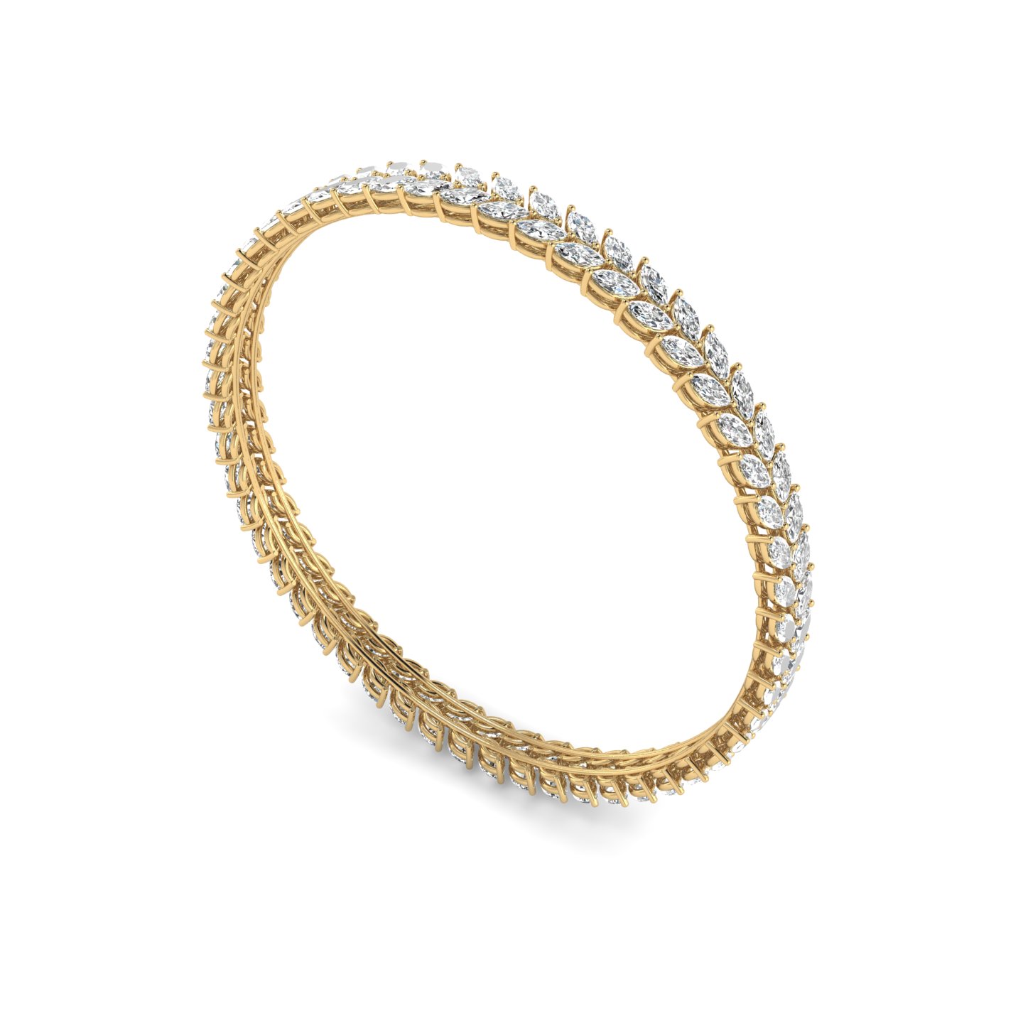 Glamourous Marquise Diamond Bangle
