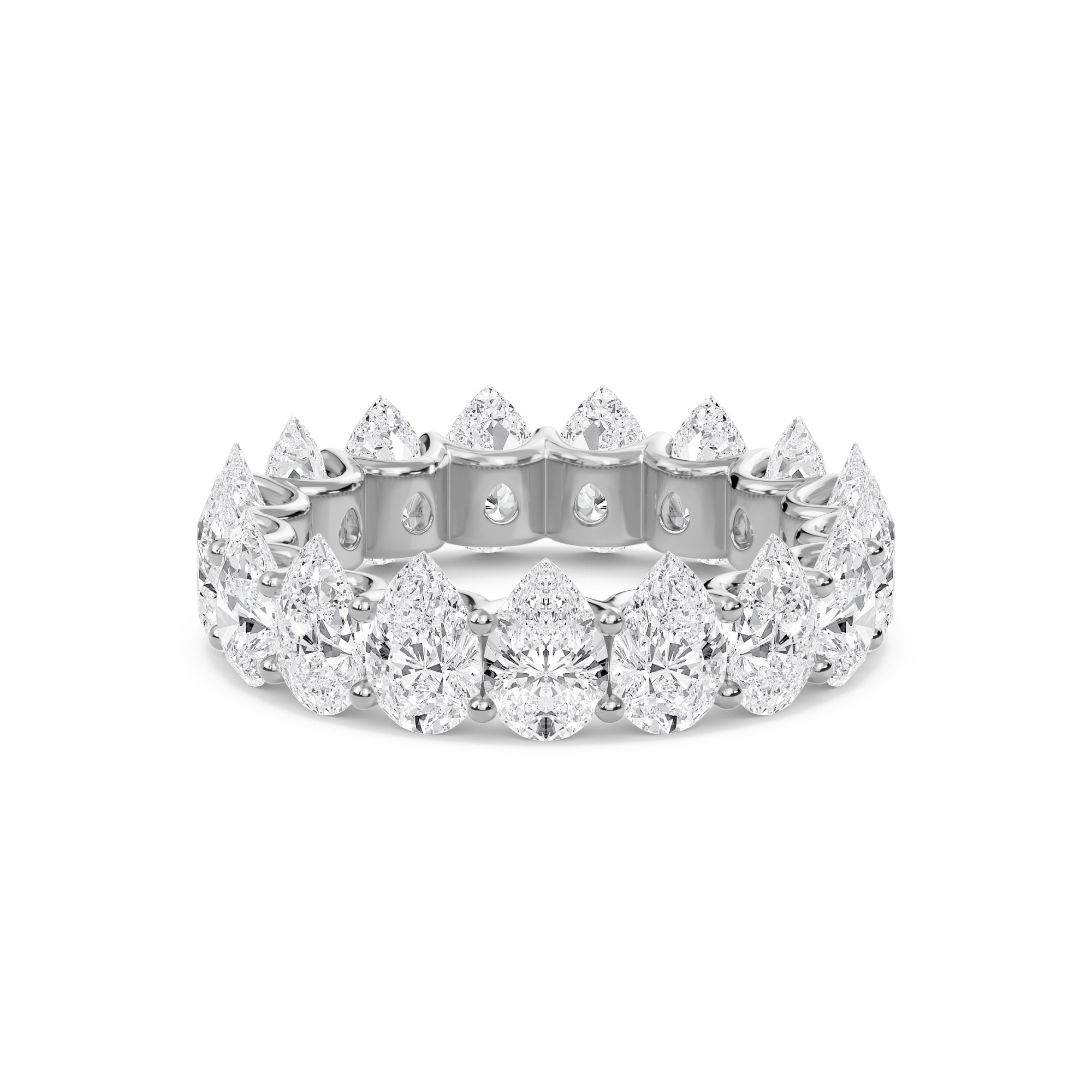 6.6 Ctw Pear U-Shaped Eternity Band