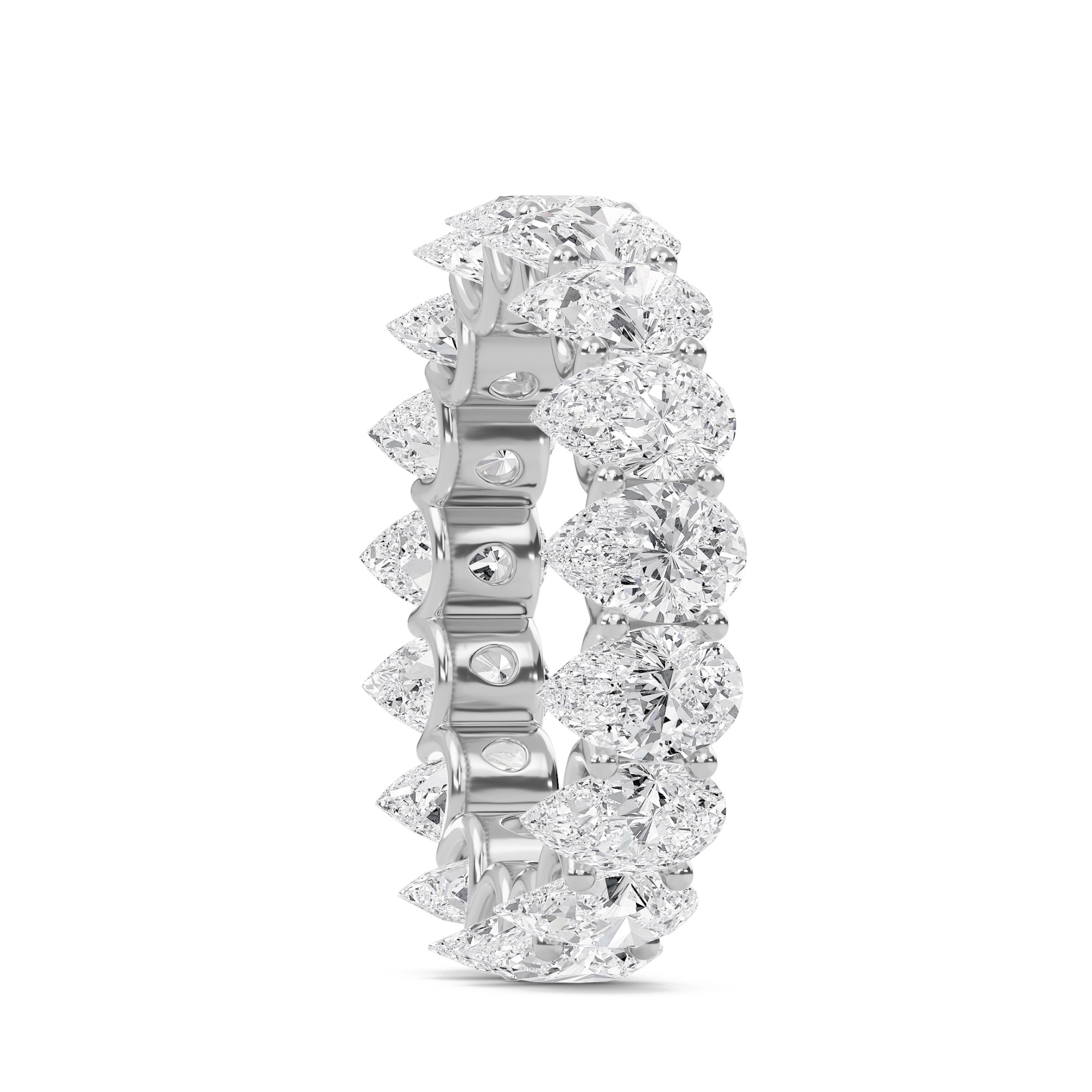 6.6 Ctw Pear U-Shaped Eternity Band