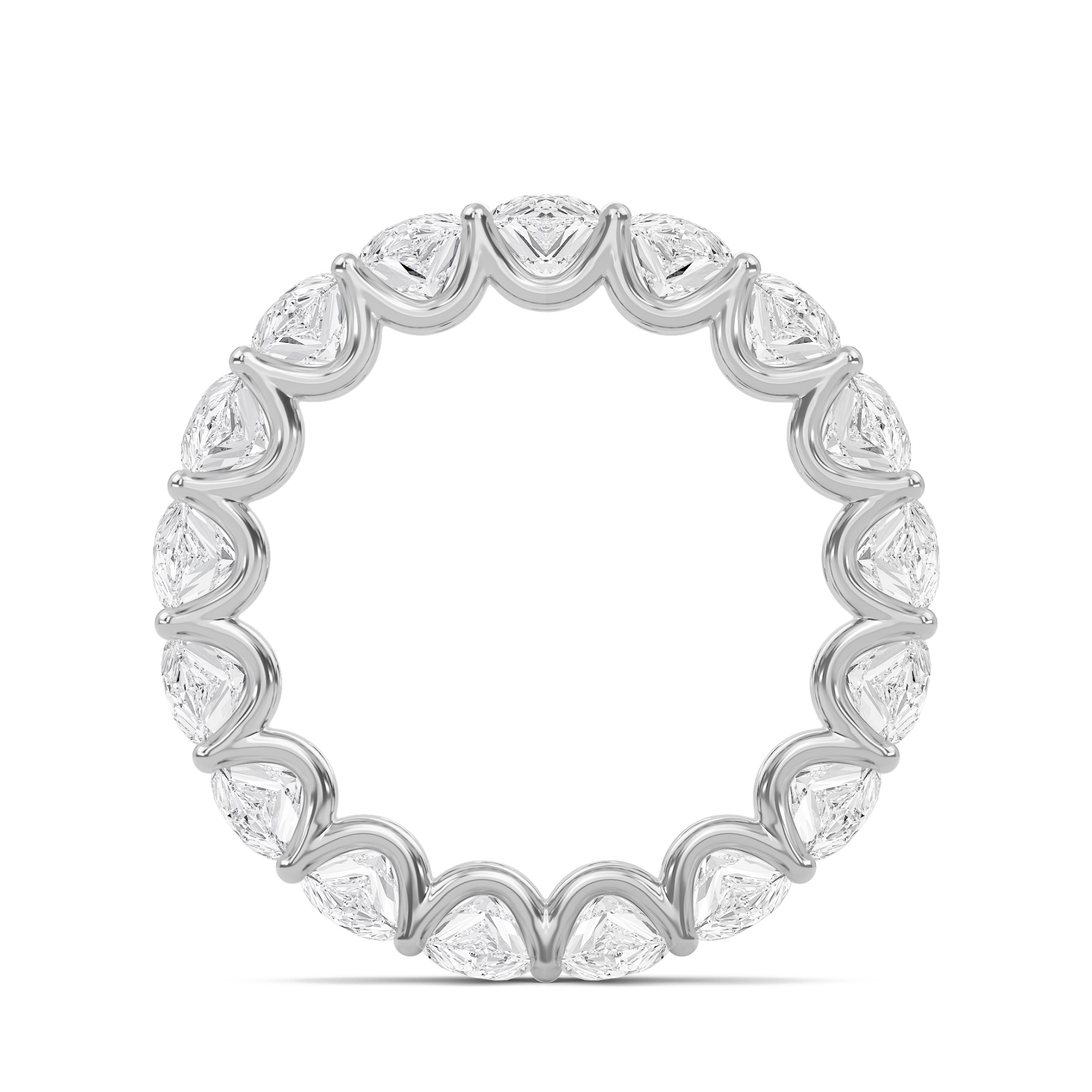6.6 Ctw Pear U-Shaped Eternity Band