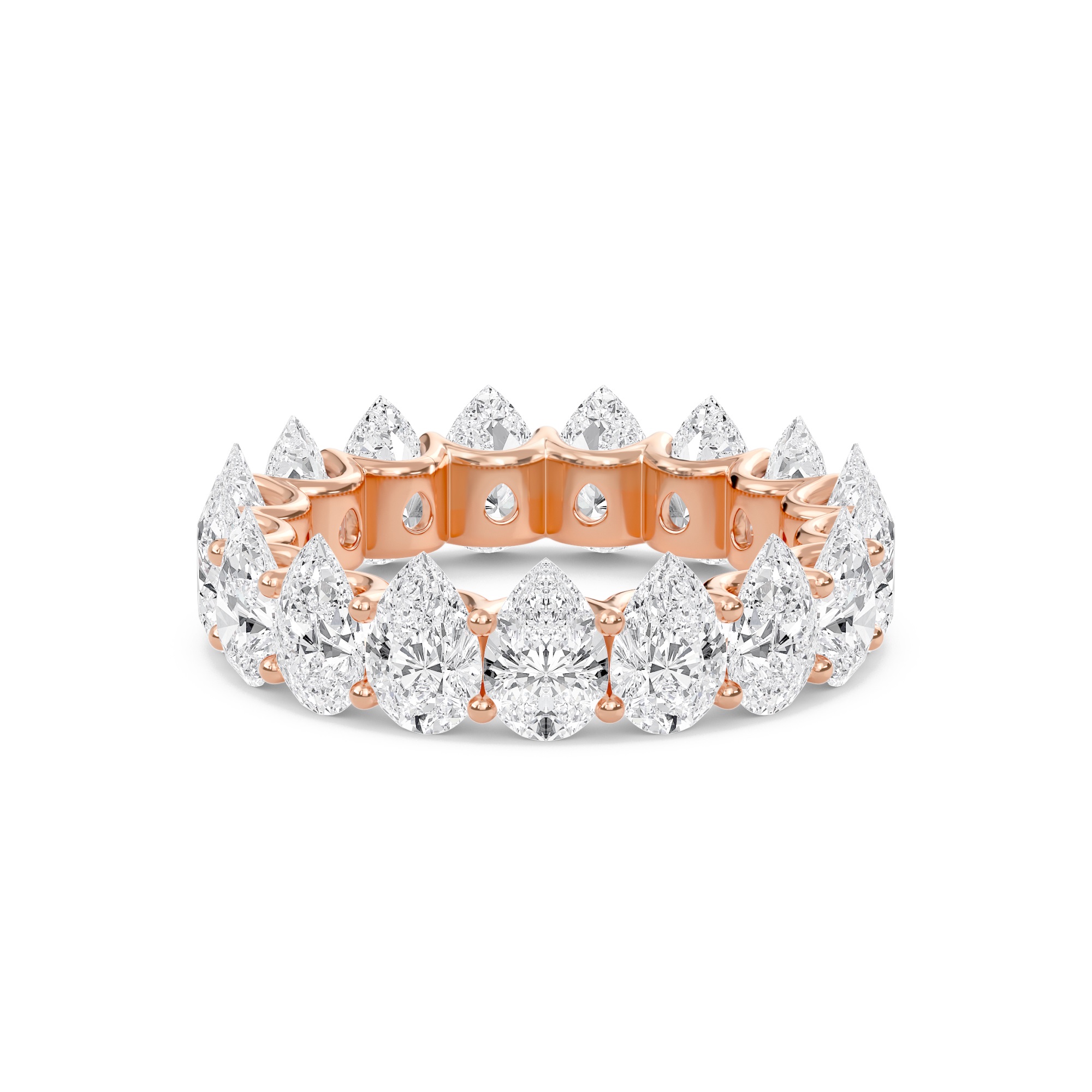 6.6 Ctw Pear U-Shaped Eternity Band