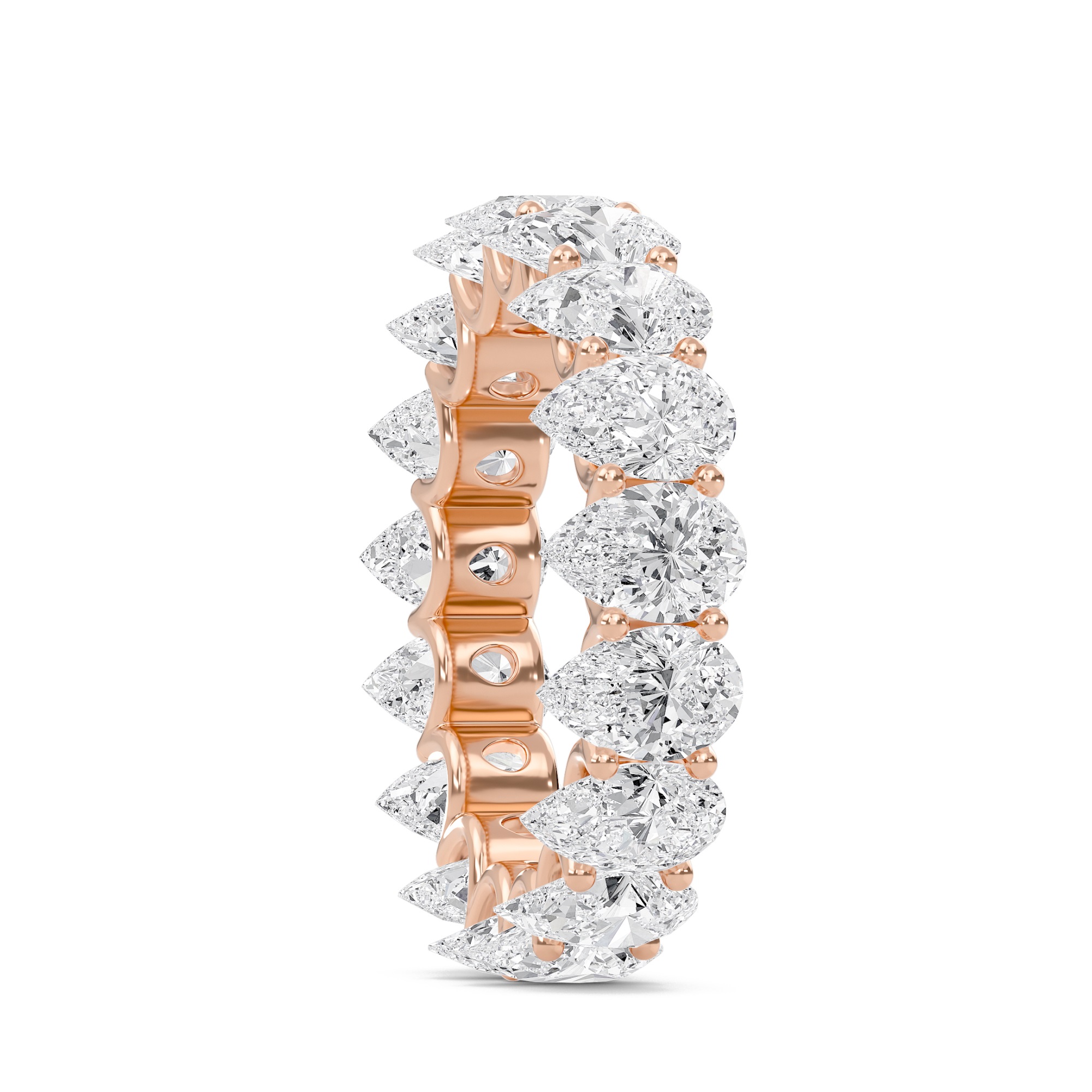 6.6 Ctw Pear U-Shaped Eternity Band