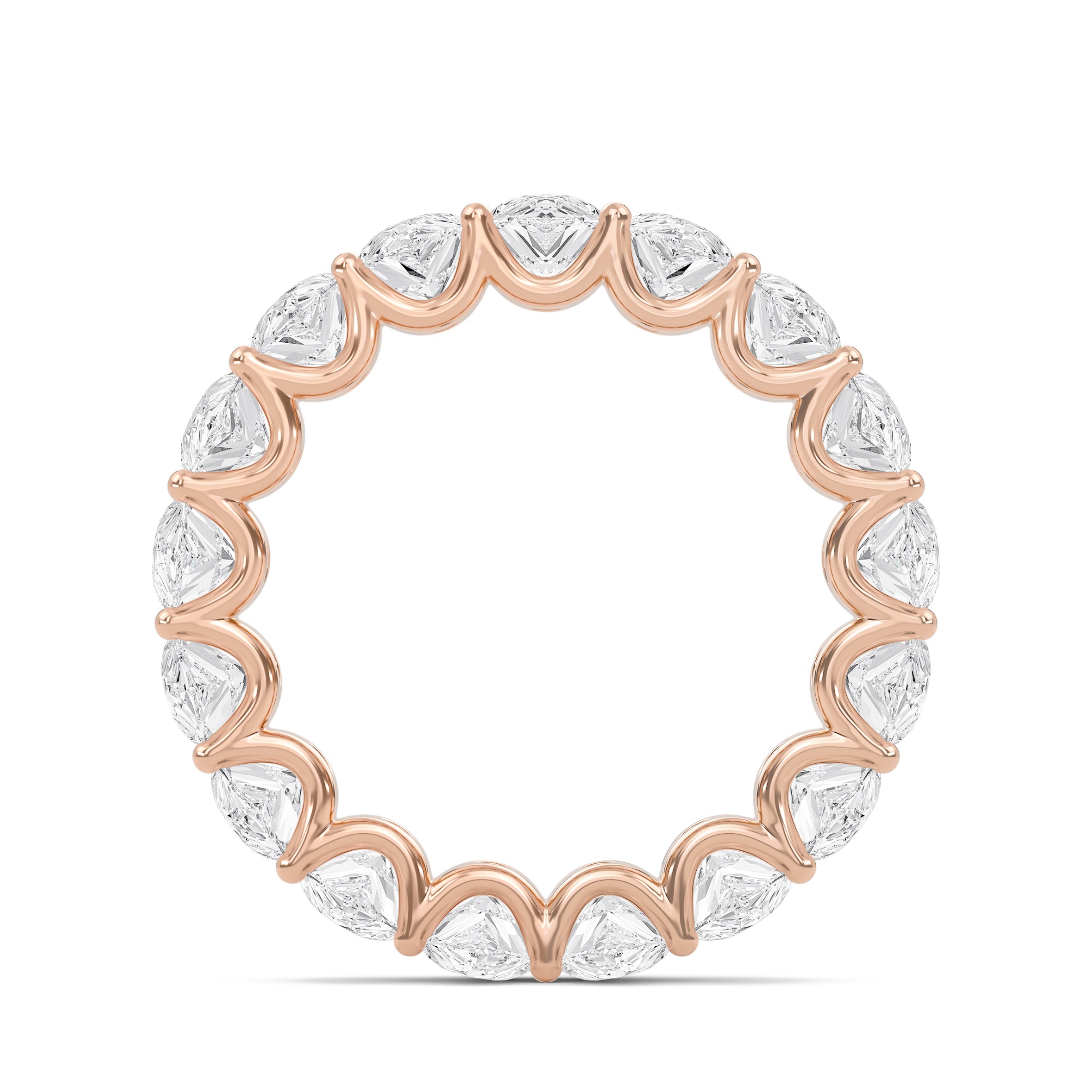 6.6 Ctw Pear U-Shaped Eternity Band