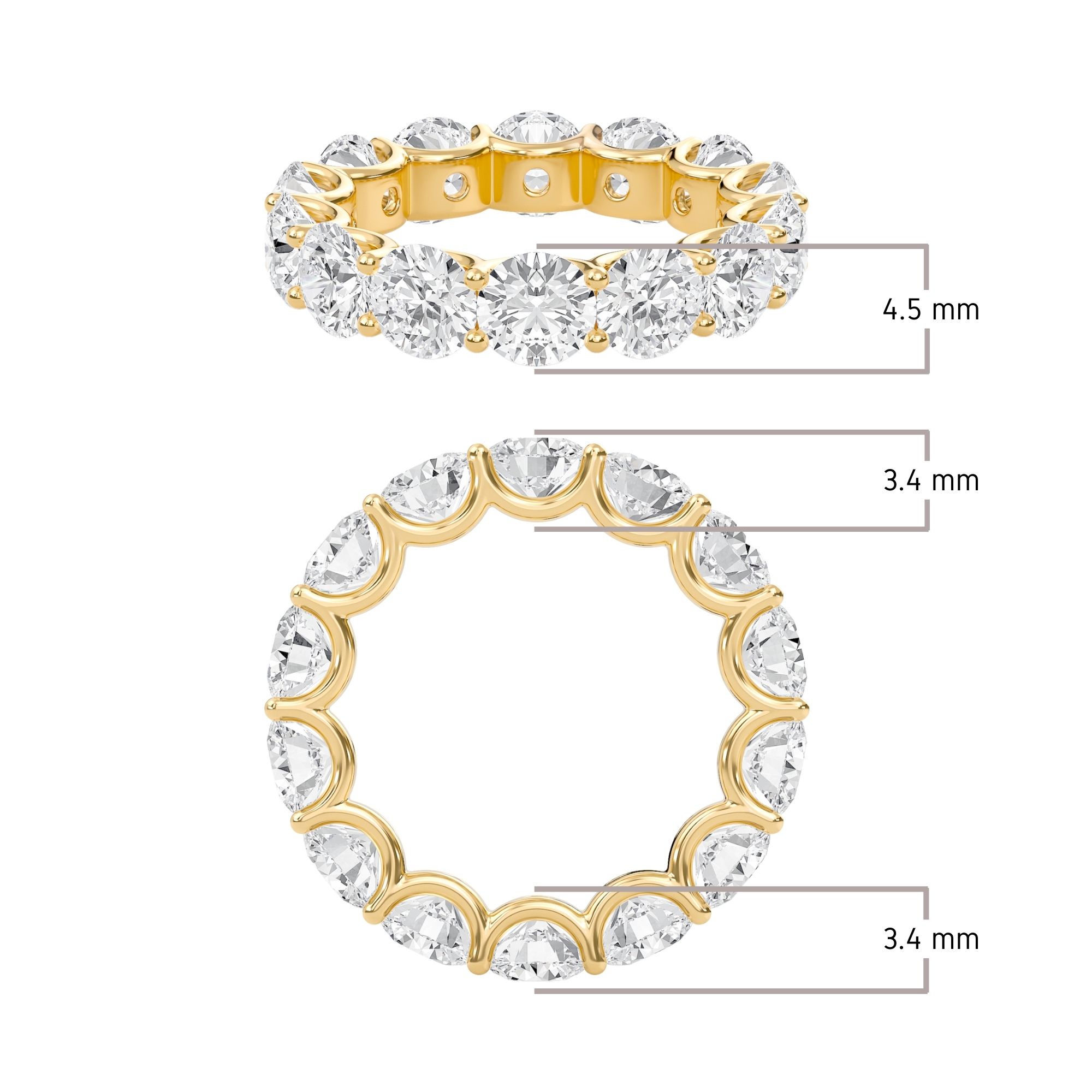 U-Shaped Eternity Band