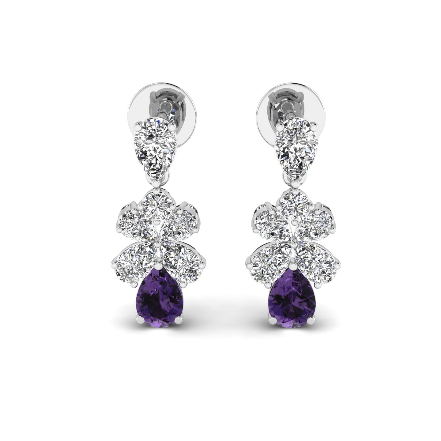 Amethyst Radiance Drop Earrings