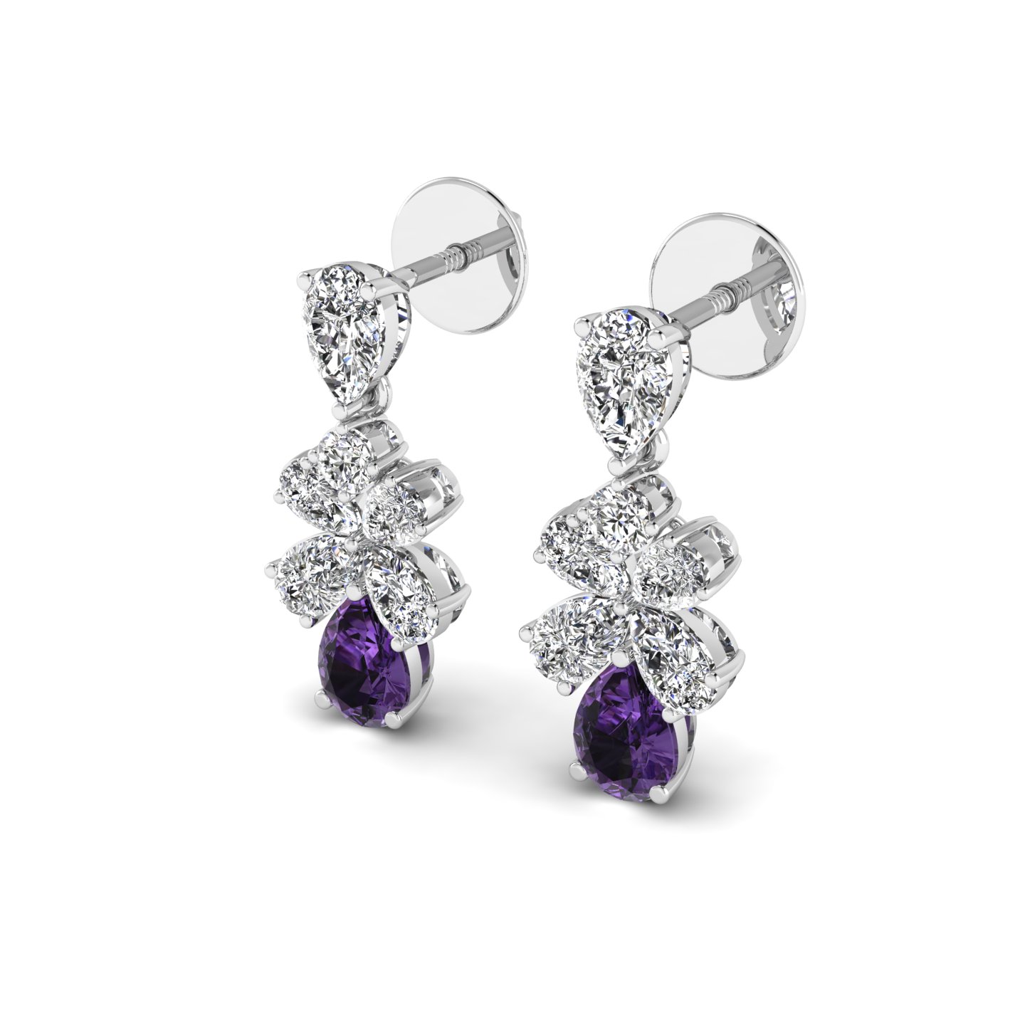 Amethyst Radiance Drop Earrings