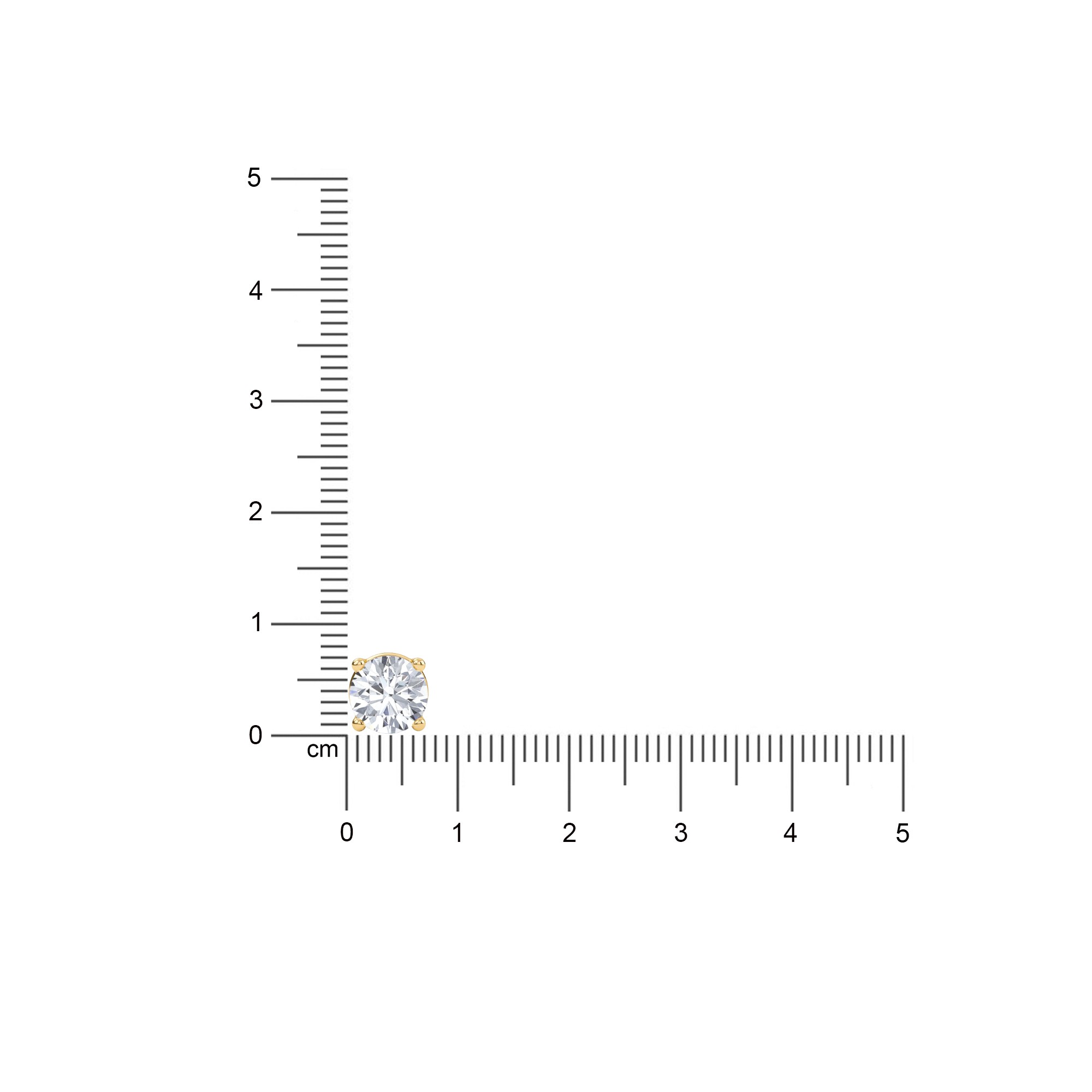 Round Four Prong Solitaire Earrings