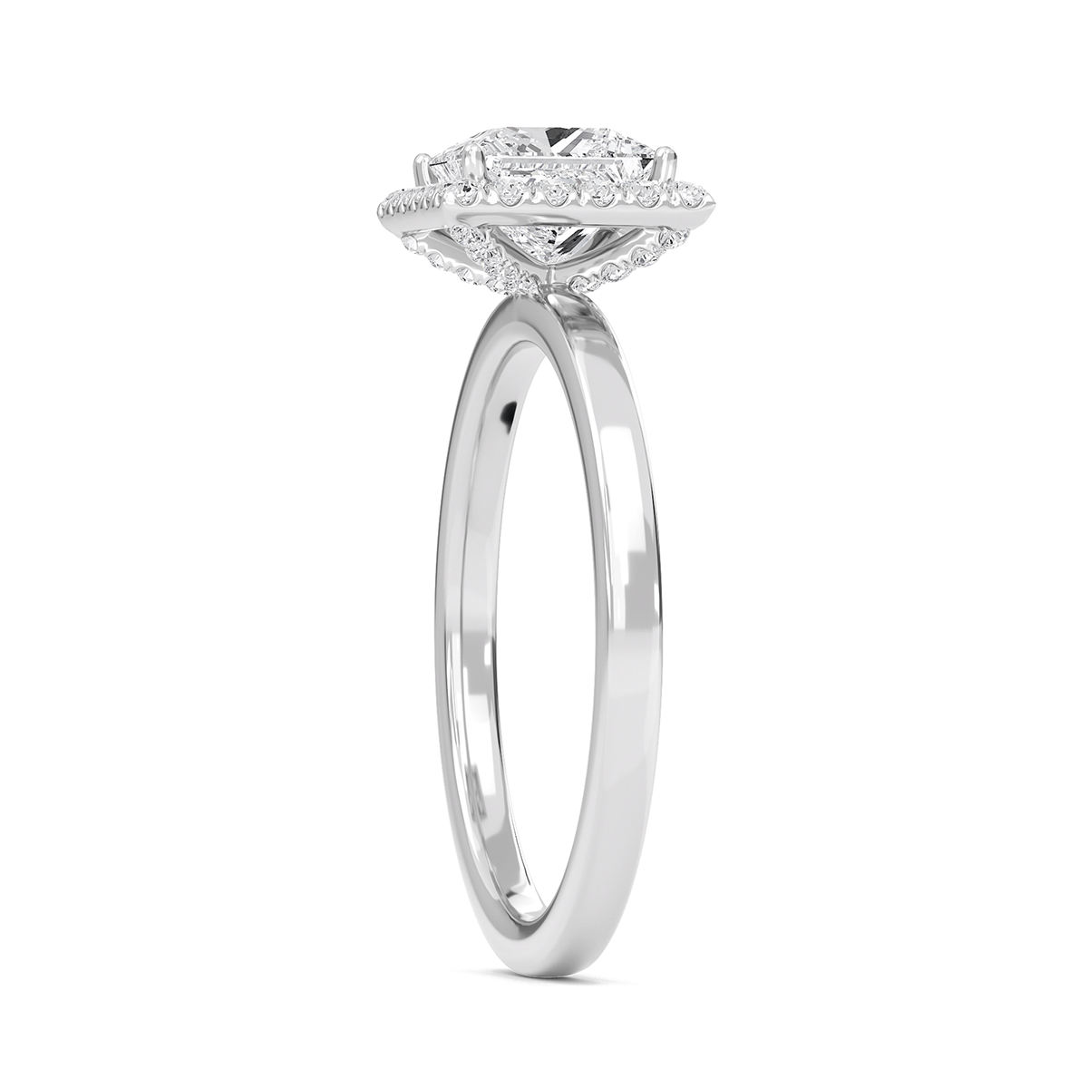 Halo Embellished Prongs Ring