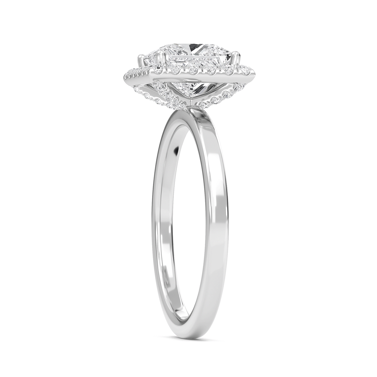 Halo Embellished Prongs Ring