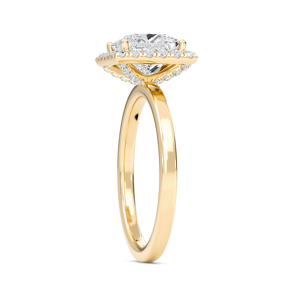 Halo Embellished Prongs Ring