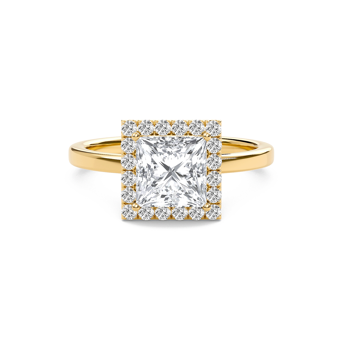 Halo Embellished Prongs Ring
