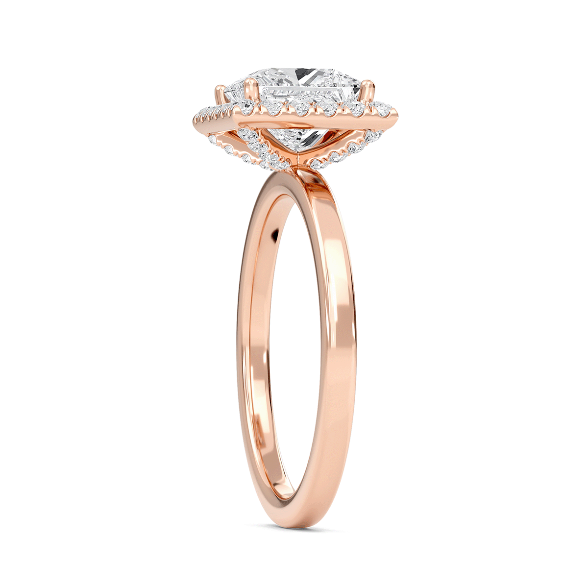 Halo Embellished Prongs Ring