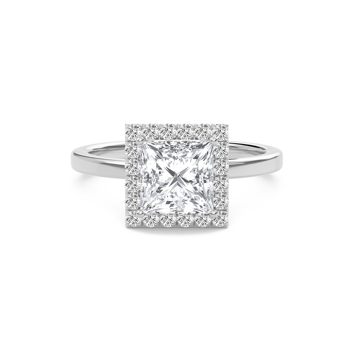 Halo Embellished Prongs Ring