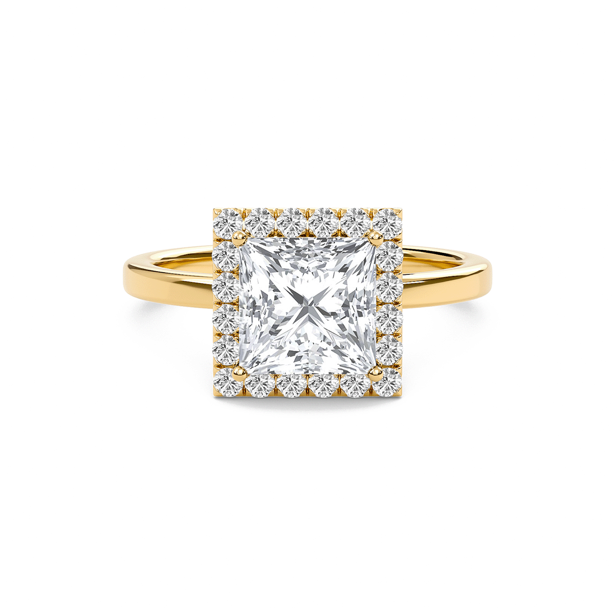 Halo Embellished Prongs Ring