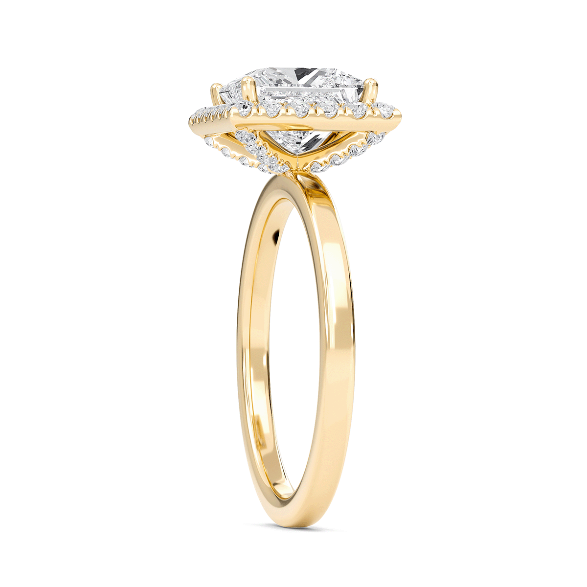 Halo Embellished Prongs Ring