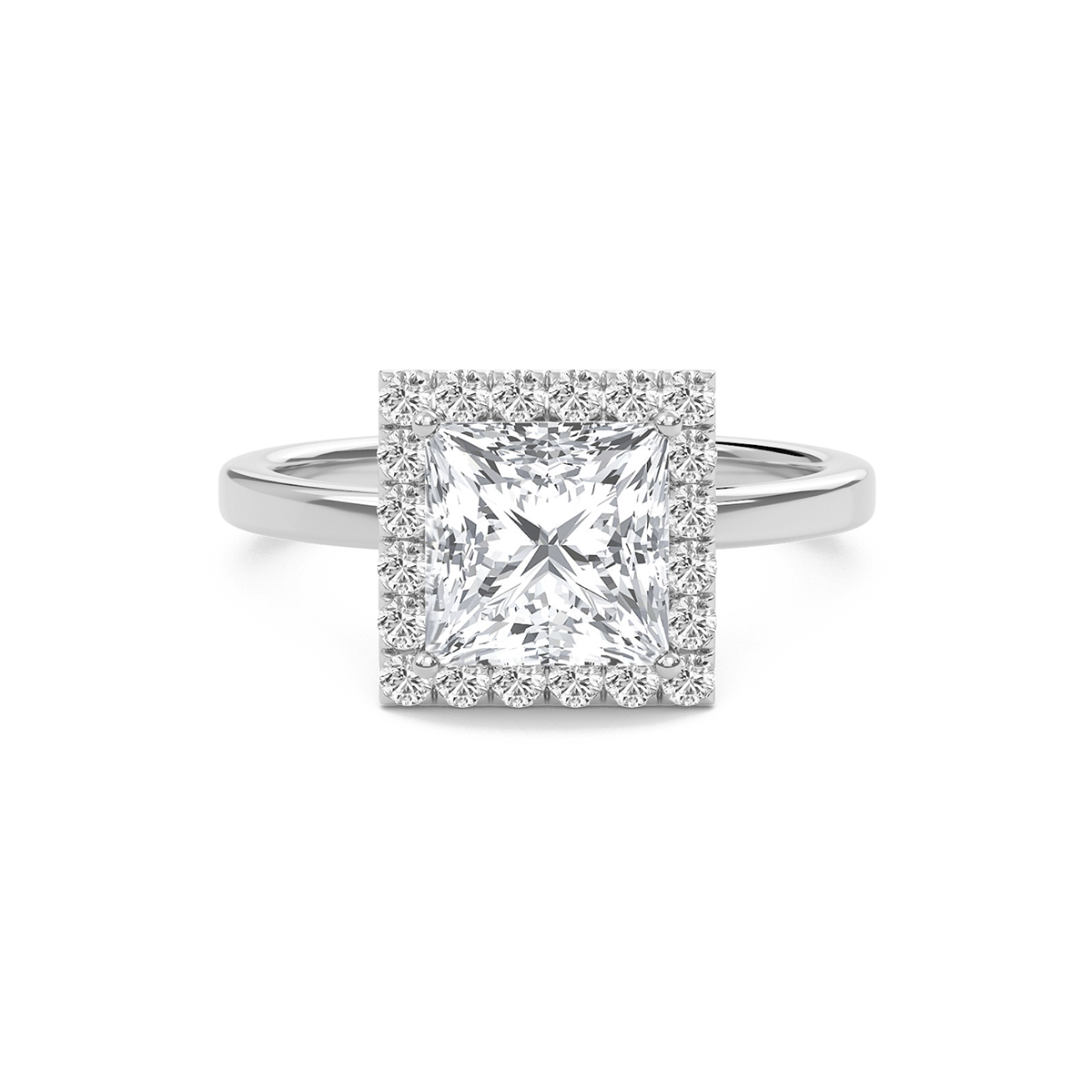 Halo Embellished Prongs Ring
