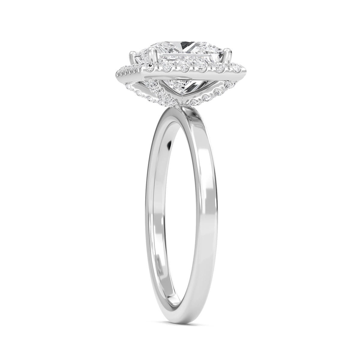Halo Embellished Prongs Ring