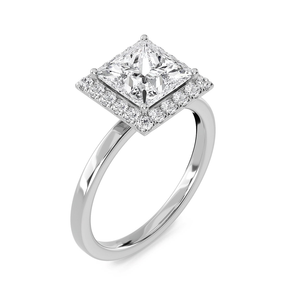 Halo Embellished Prongs Ring