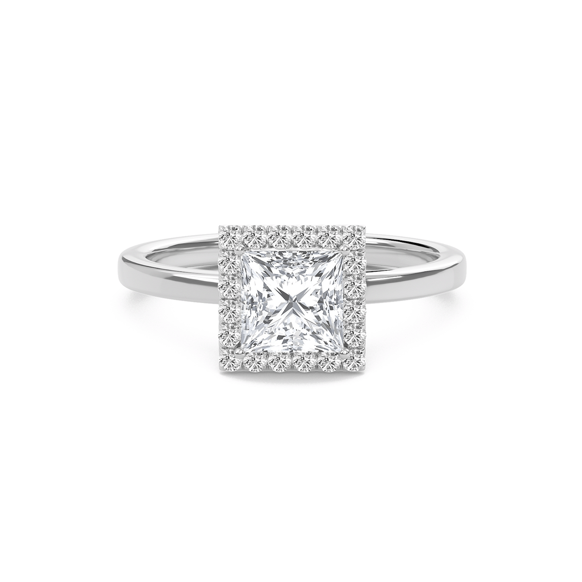 Halo Embellished Prongs Ring