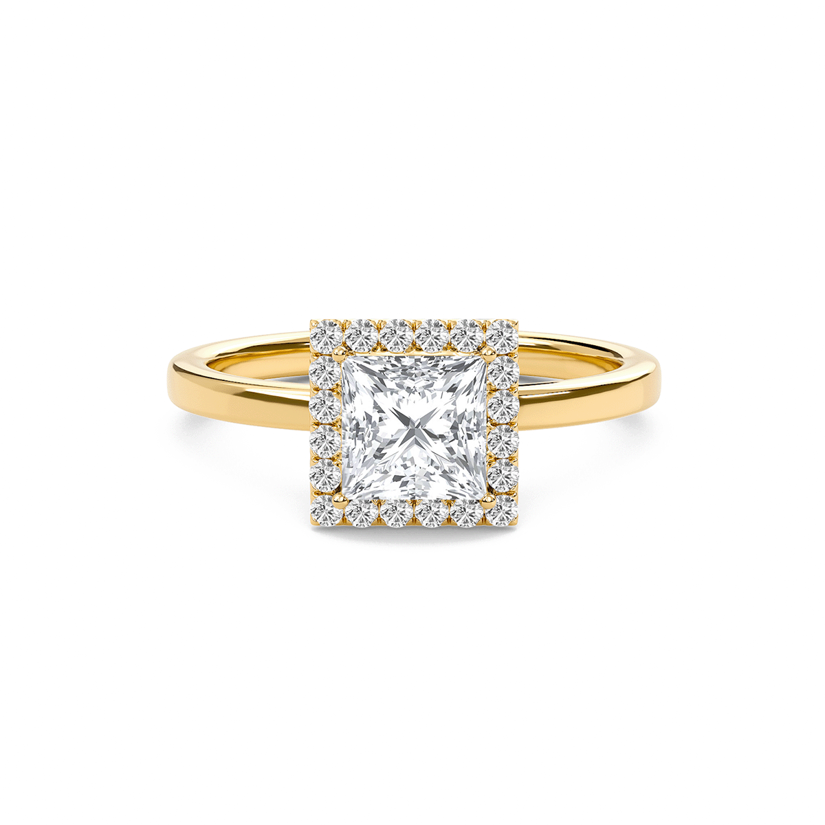 Halo Embellished Prongs Ring