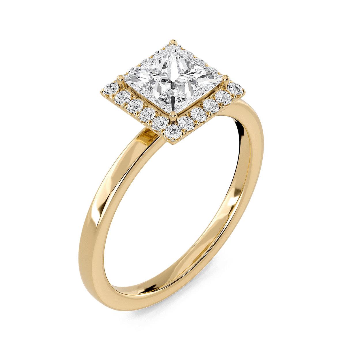 Halo Embellished Prongs Ring
