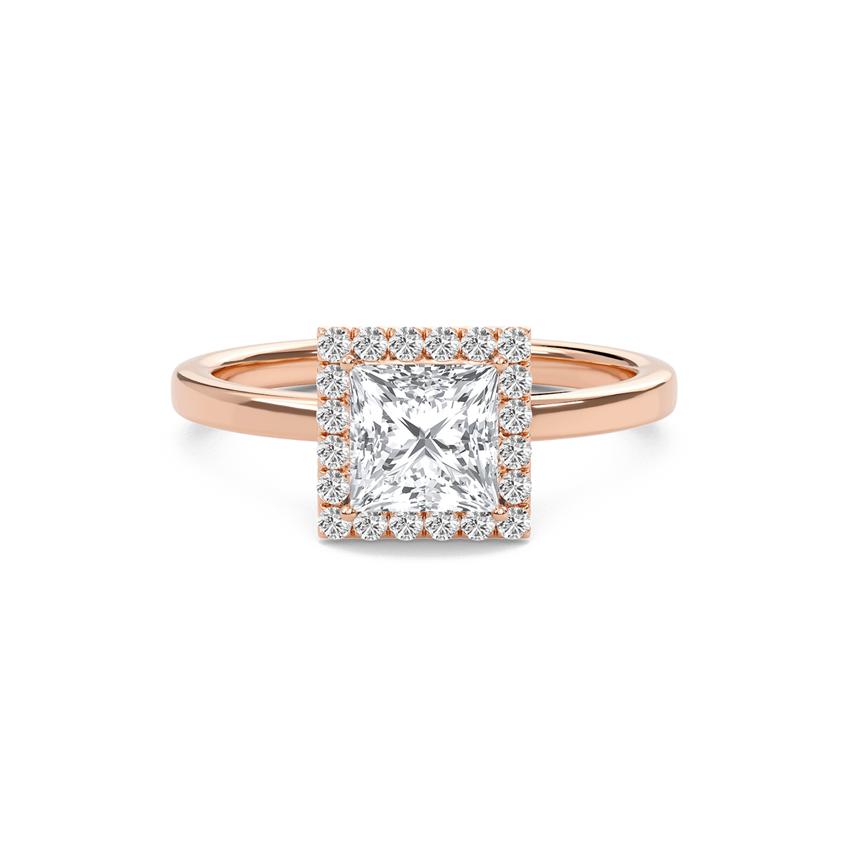 Halo Embellished Prongs Ring