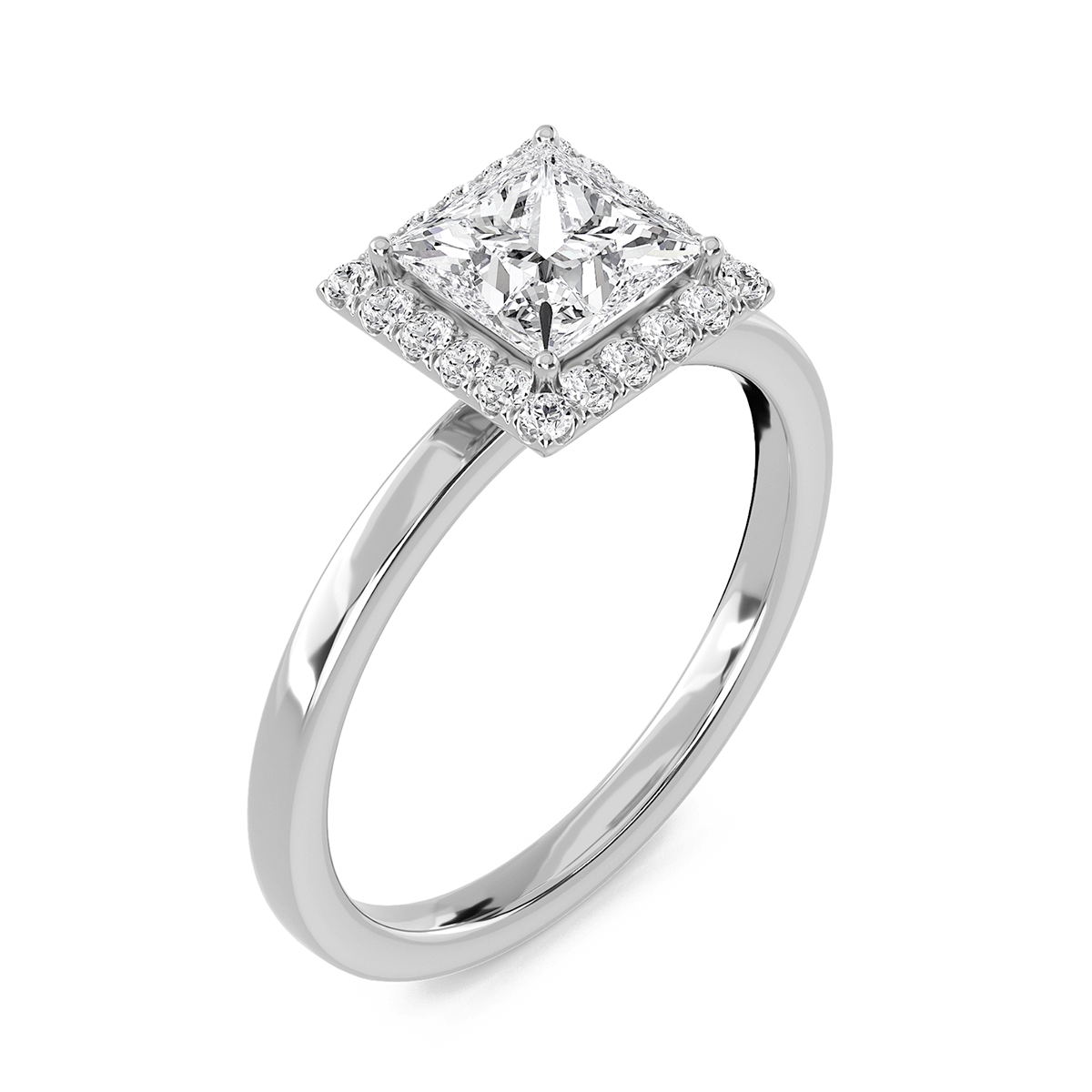 Halo Embellished Prongs Ring