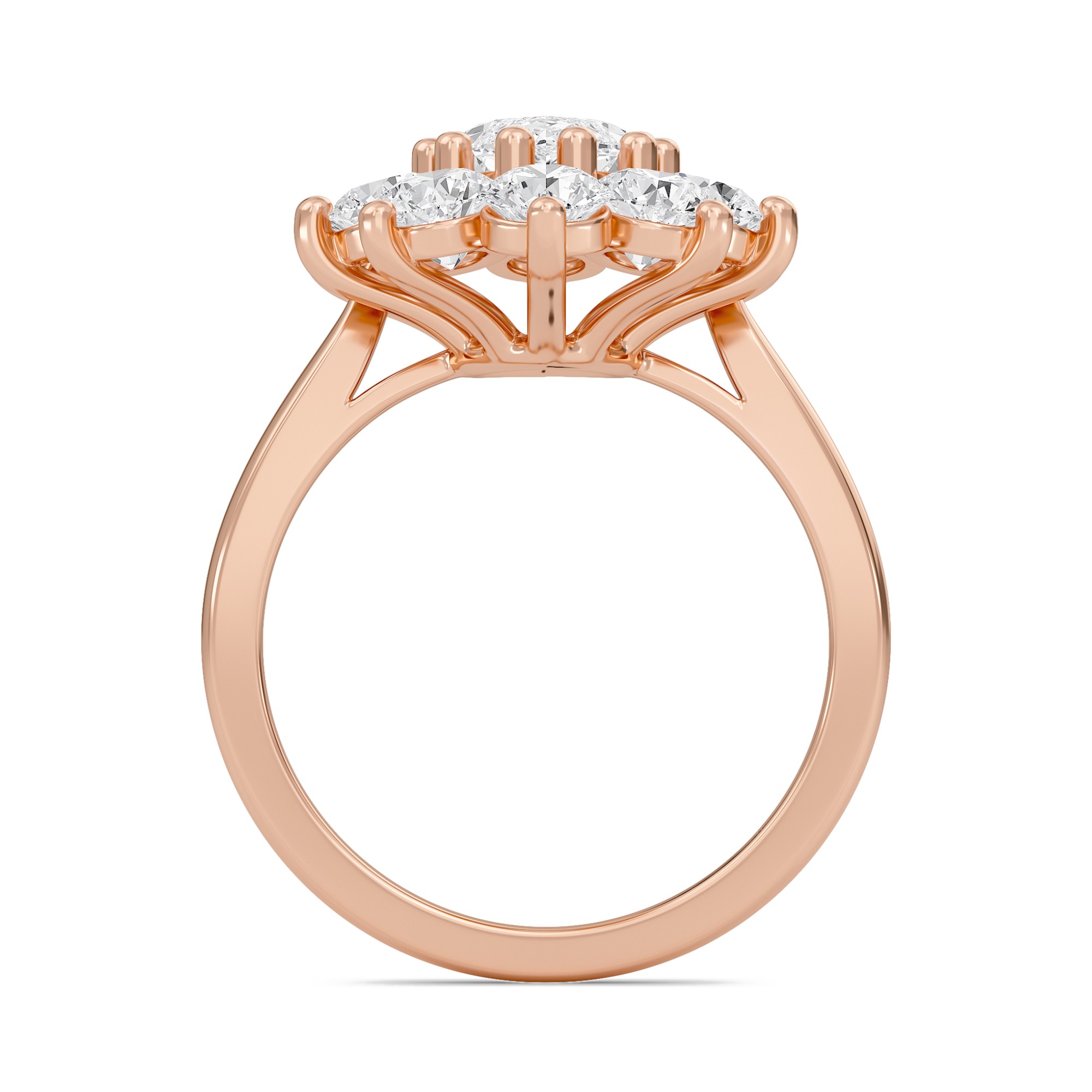 Floral Halo Engagement Ring