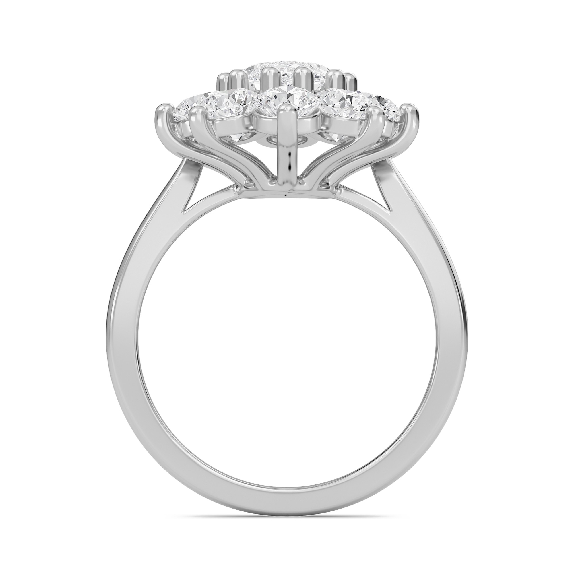 Floral Halo Engagement Ring