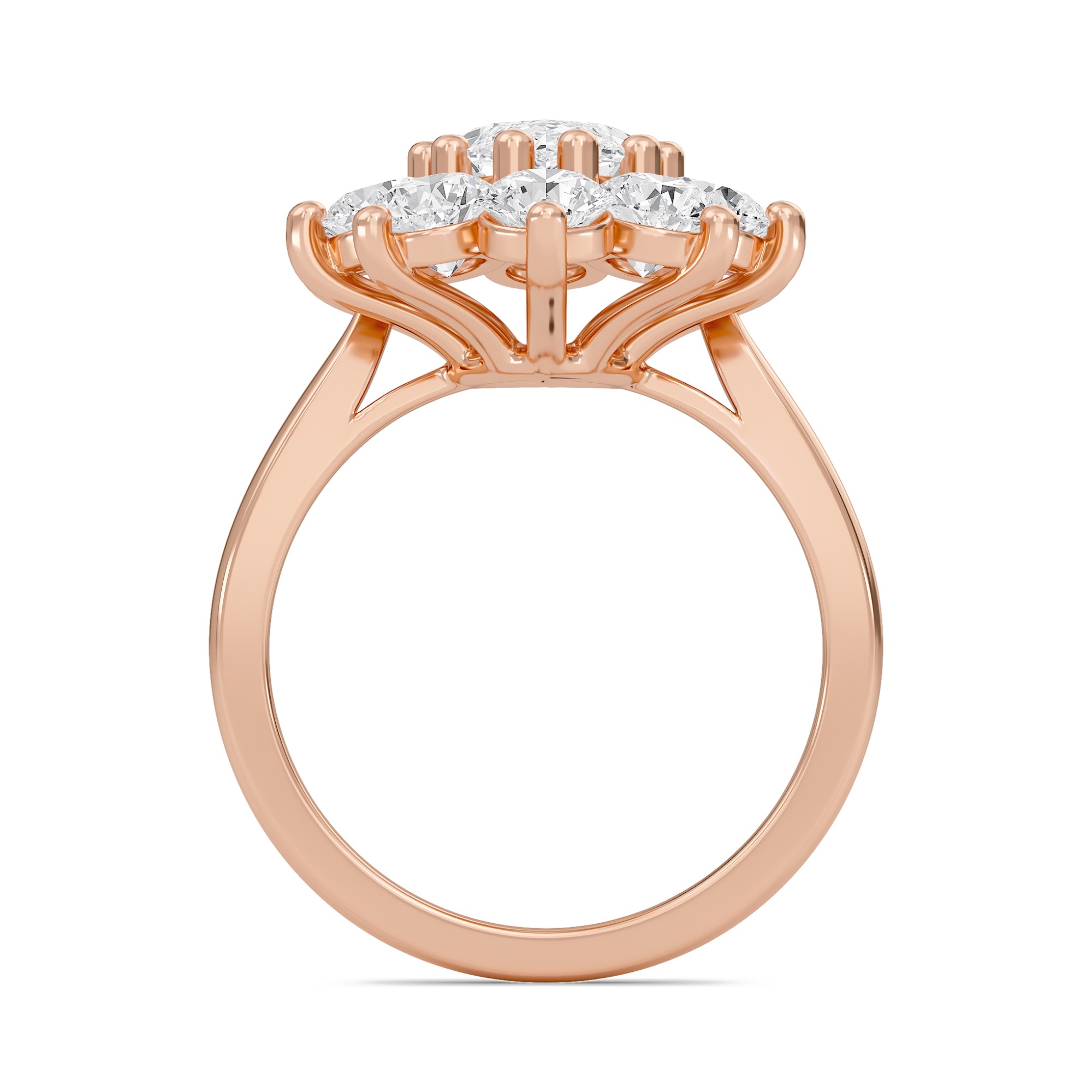 Floral Halo Engagement Ring