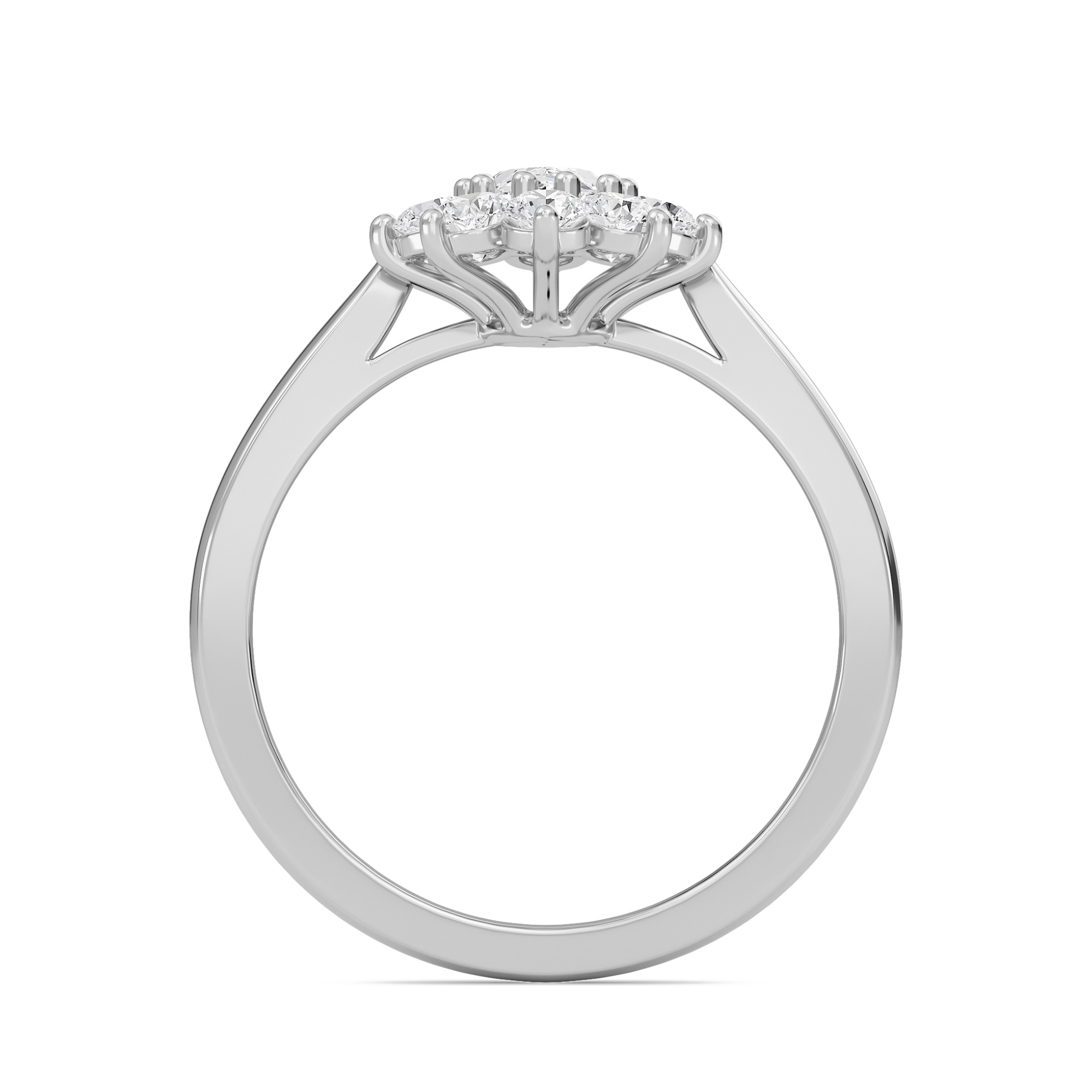 Floral Halo Engagement Ring