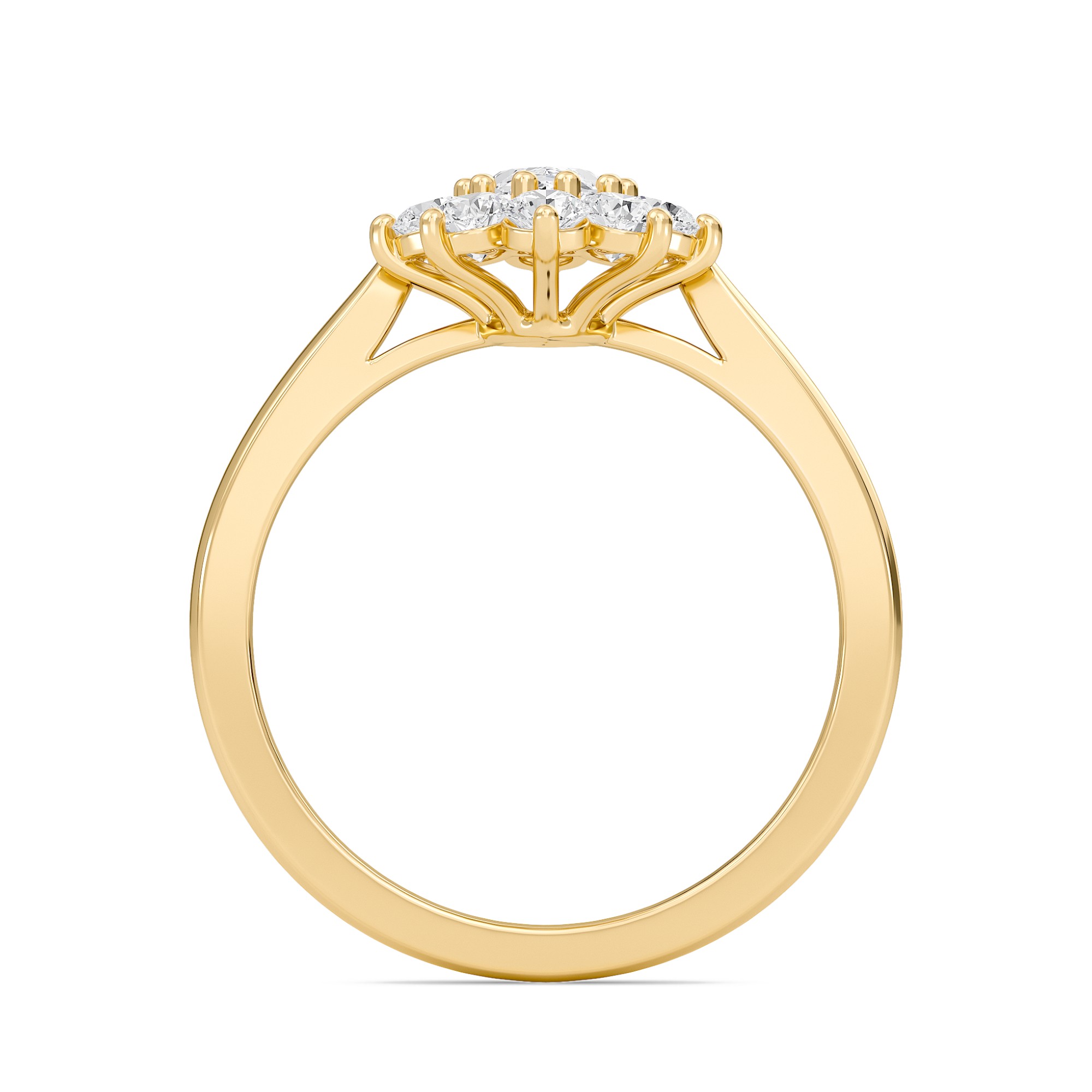Floral Halo Engagement Ring