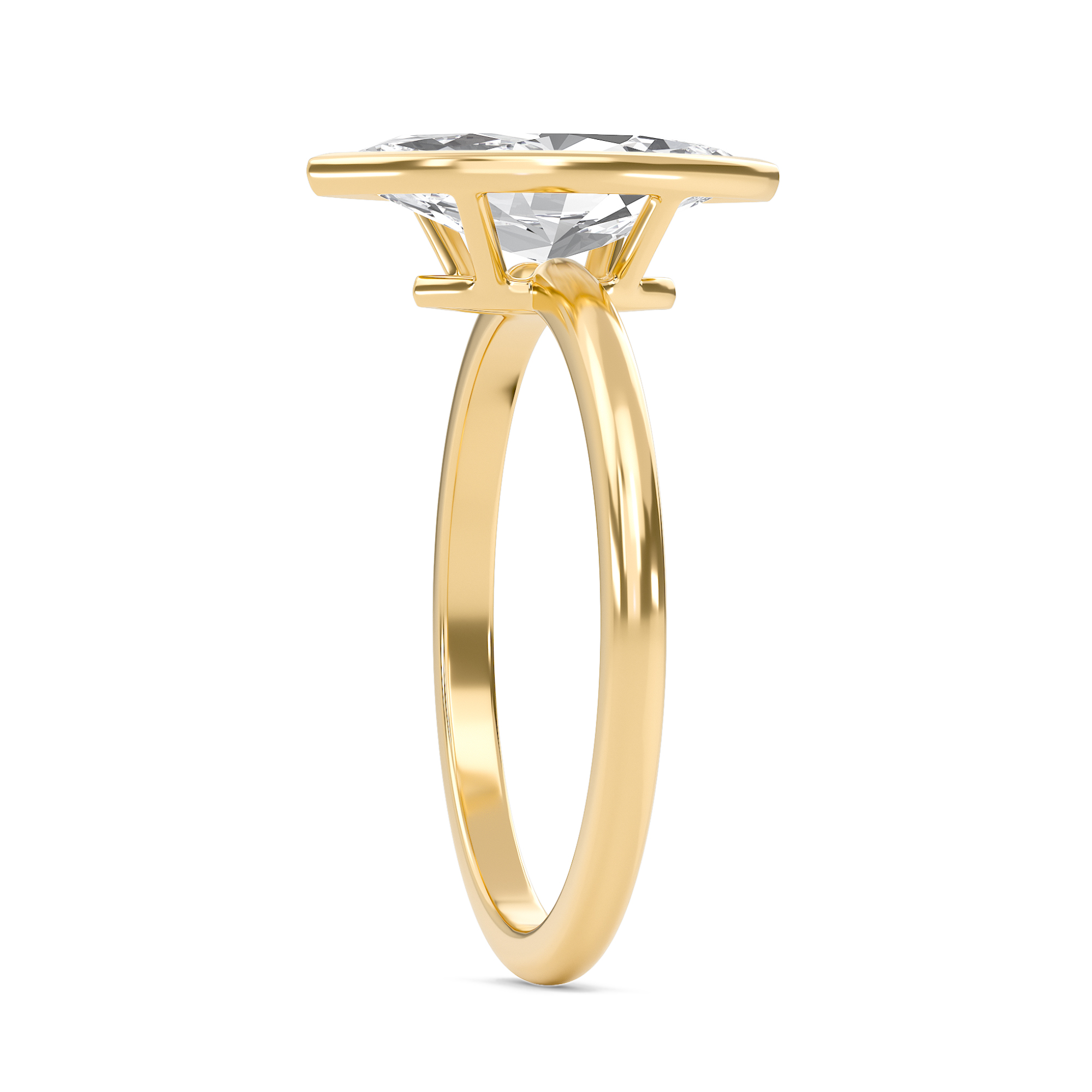 Elegant Bezel Set Engagement Ring