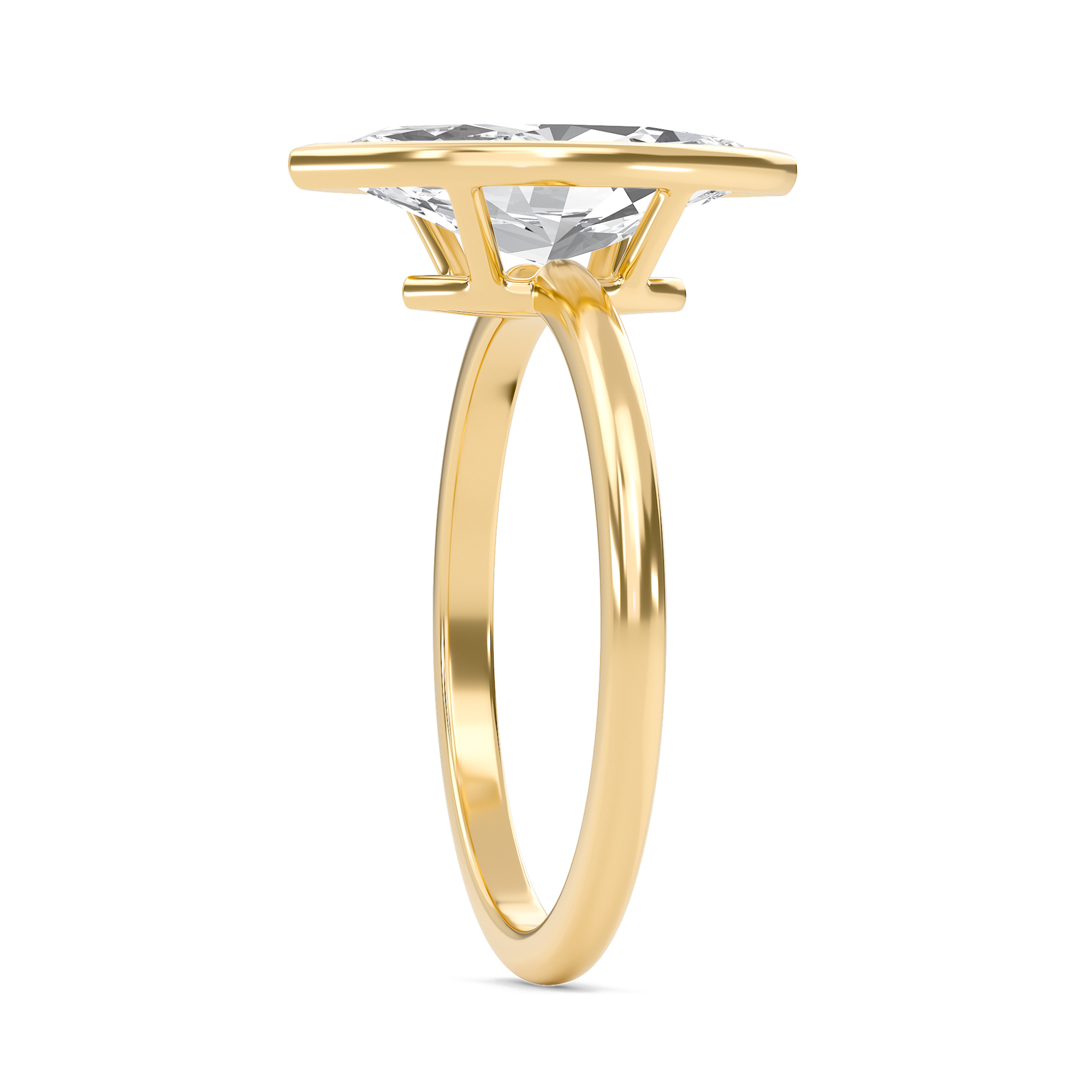 Elegant Bezel Set Engagement Ring